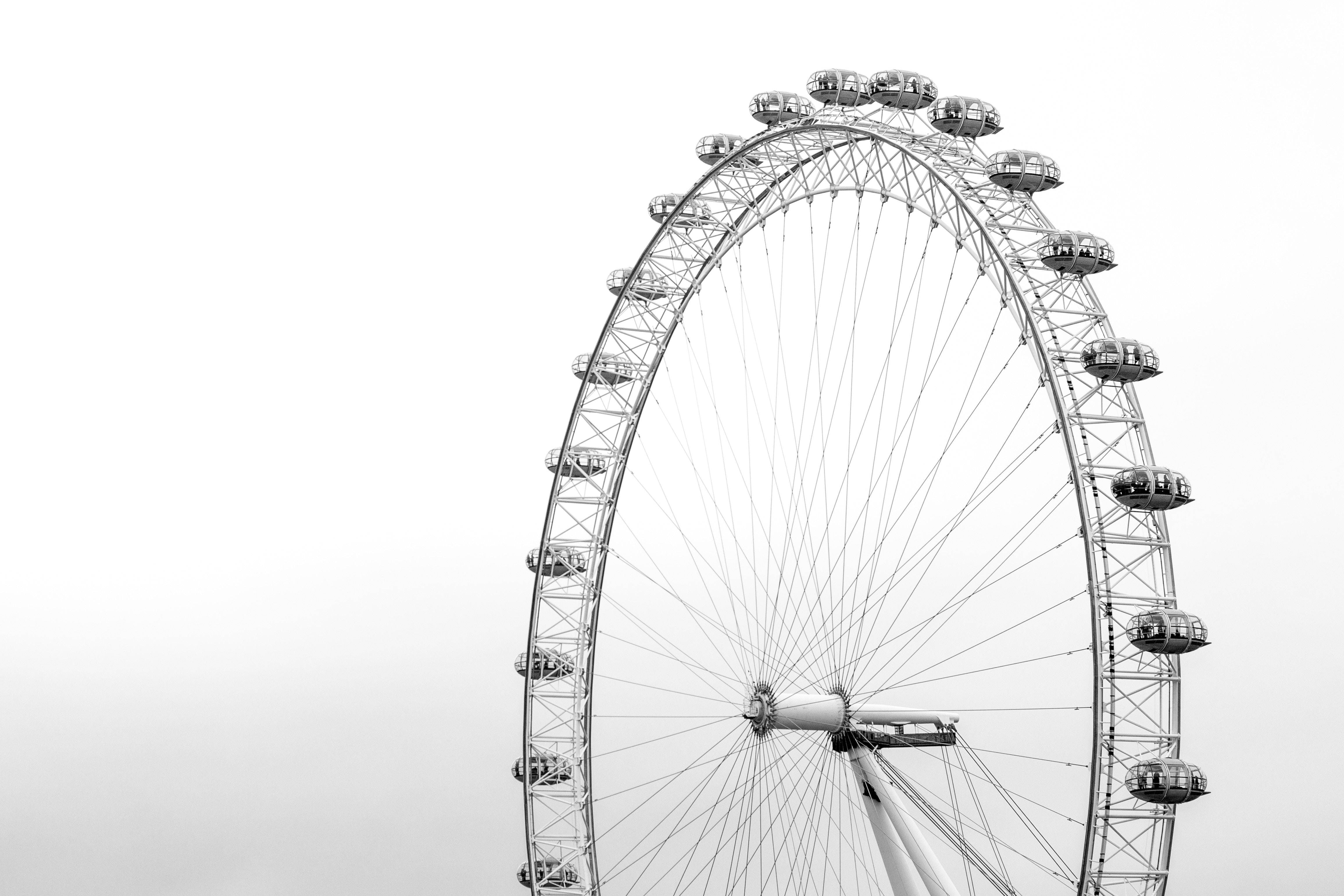 London Eye Minimalista Blanco Fondos de pantalla