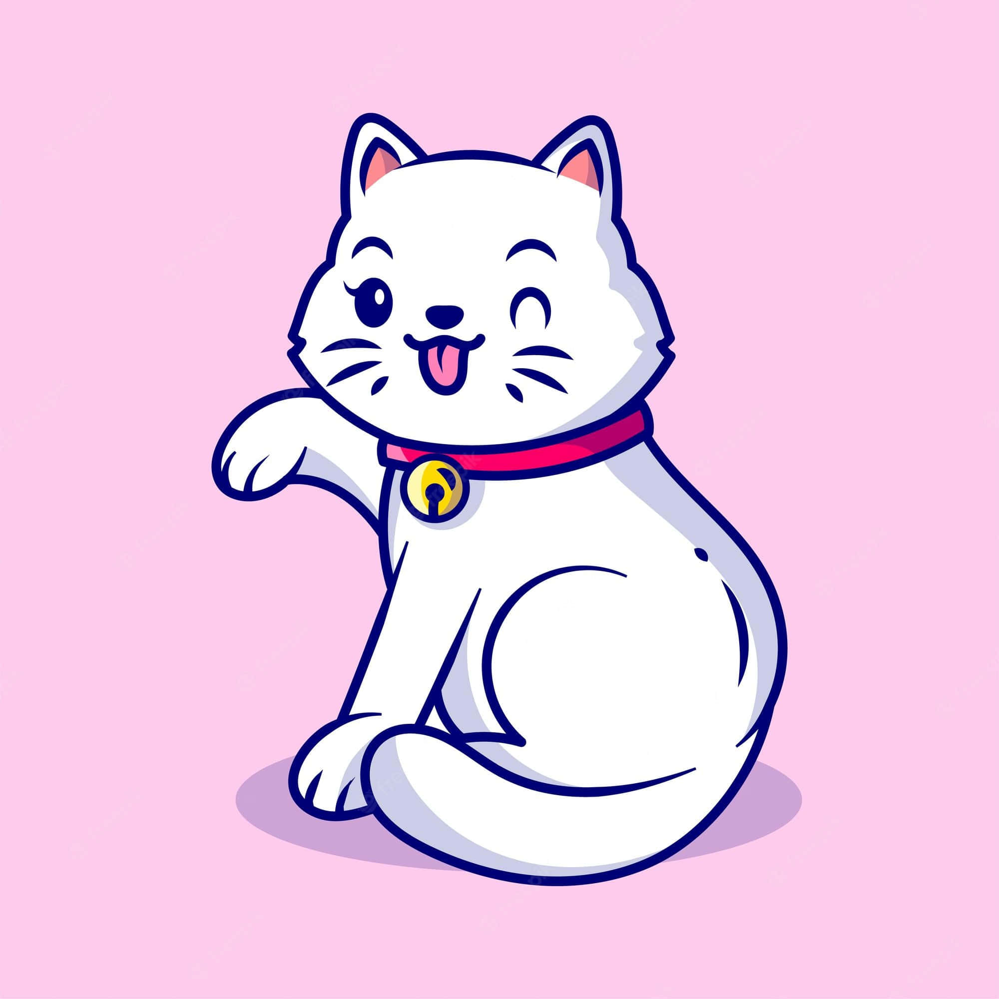 Los dibujos animados pueden ser lindos y geniales, y esto lo demuestra este adorable gato animado. Fondos de pantalla
