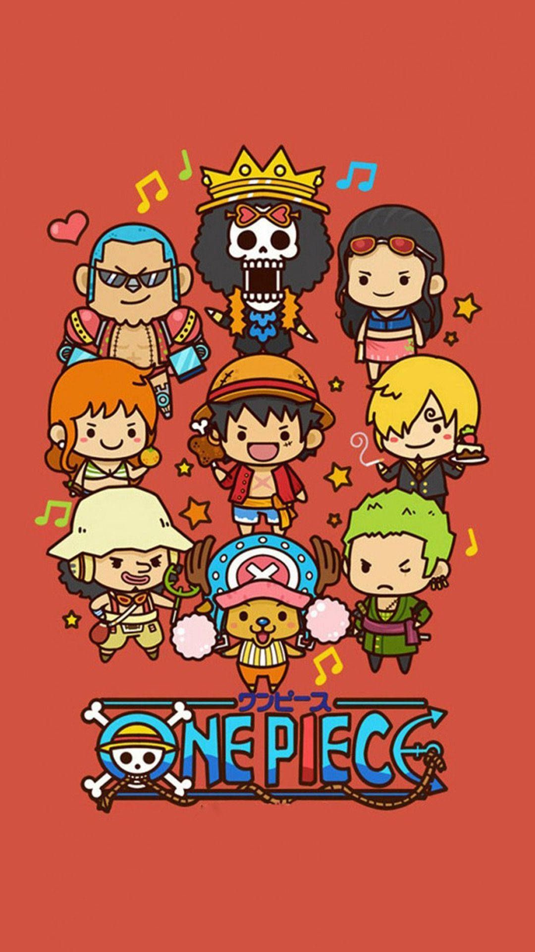 Wallpaper de personajes Chibi de One Piece