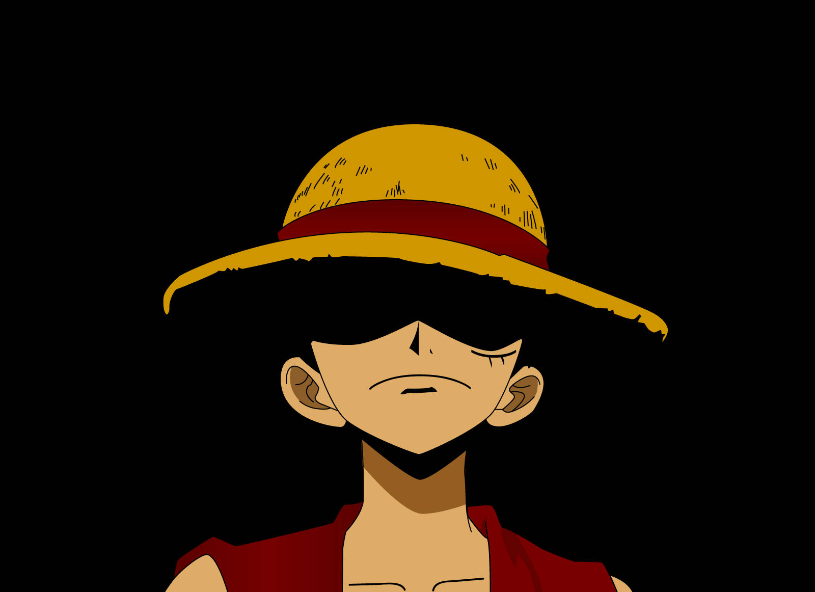 Fondo de pantalla de arte fan de Monkey D. Luffy de One Piece