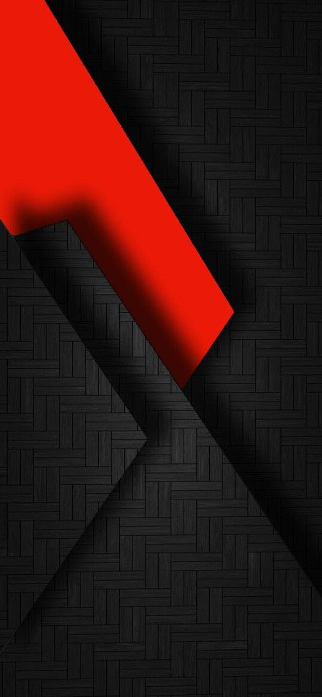 Luce tu nuevo iPhone X con este diseño simple y limpio en negro y rojo. Fondos de pantalla
