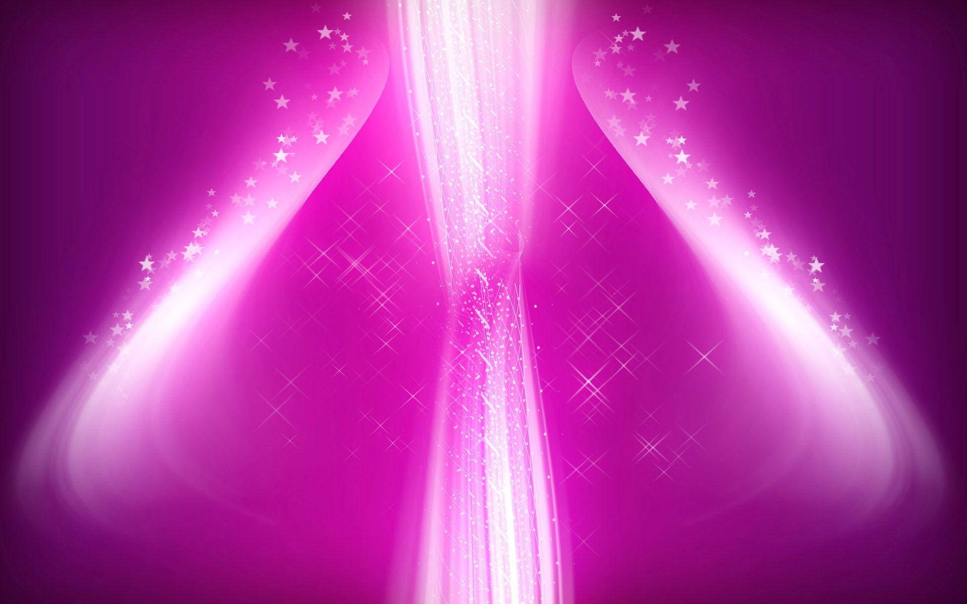 Luces abstractas rosa neón con destellos Fondos de pantalla