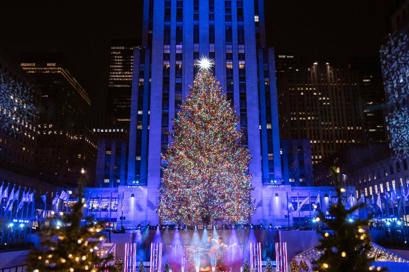 Luces Azules del Rockefeller Center Fondos de pantalla