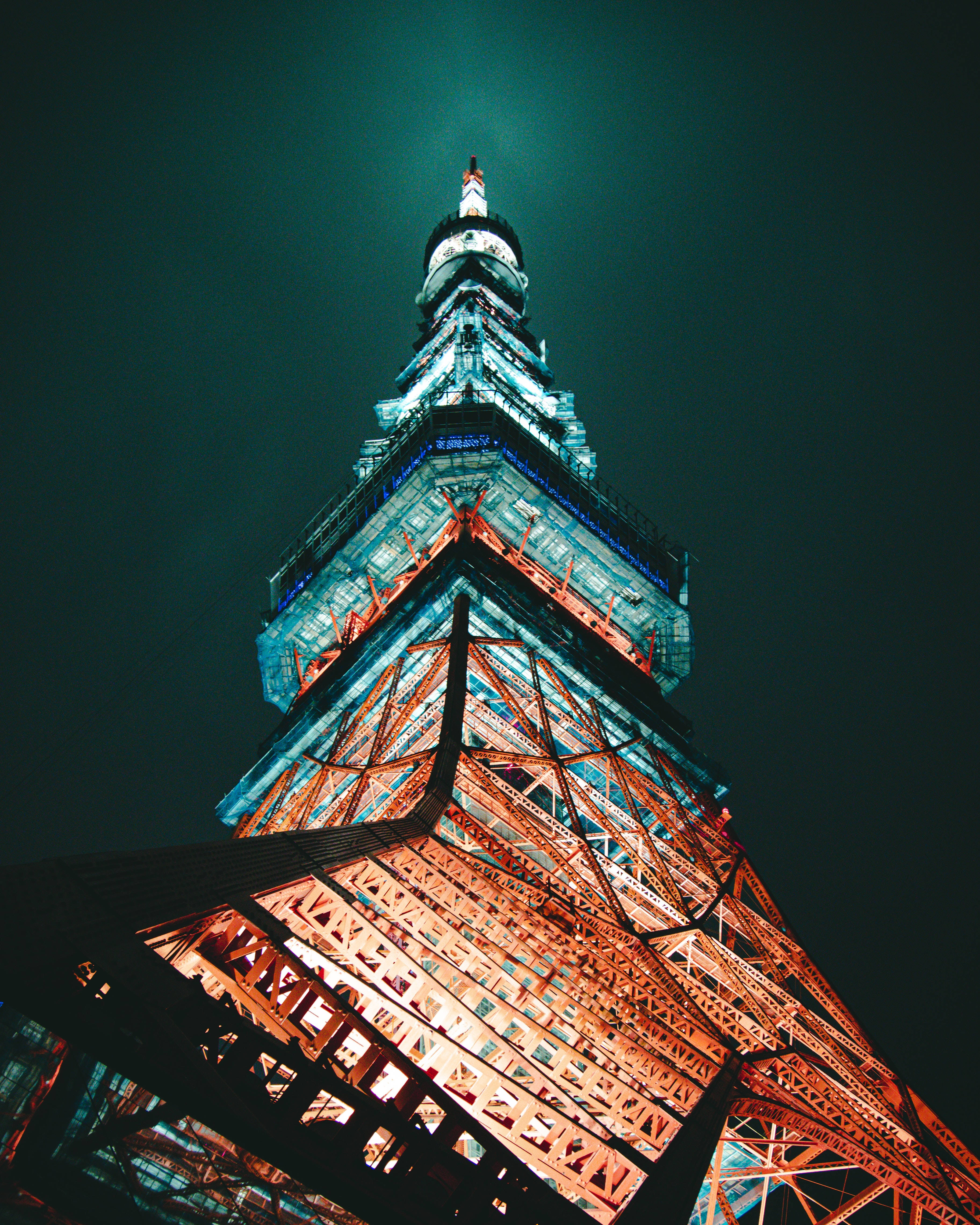 Luces Azules y Rojas de la Torre de Tokio Fondos de pantalla