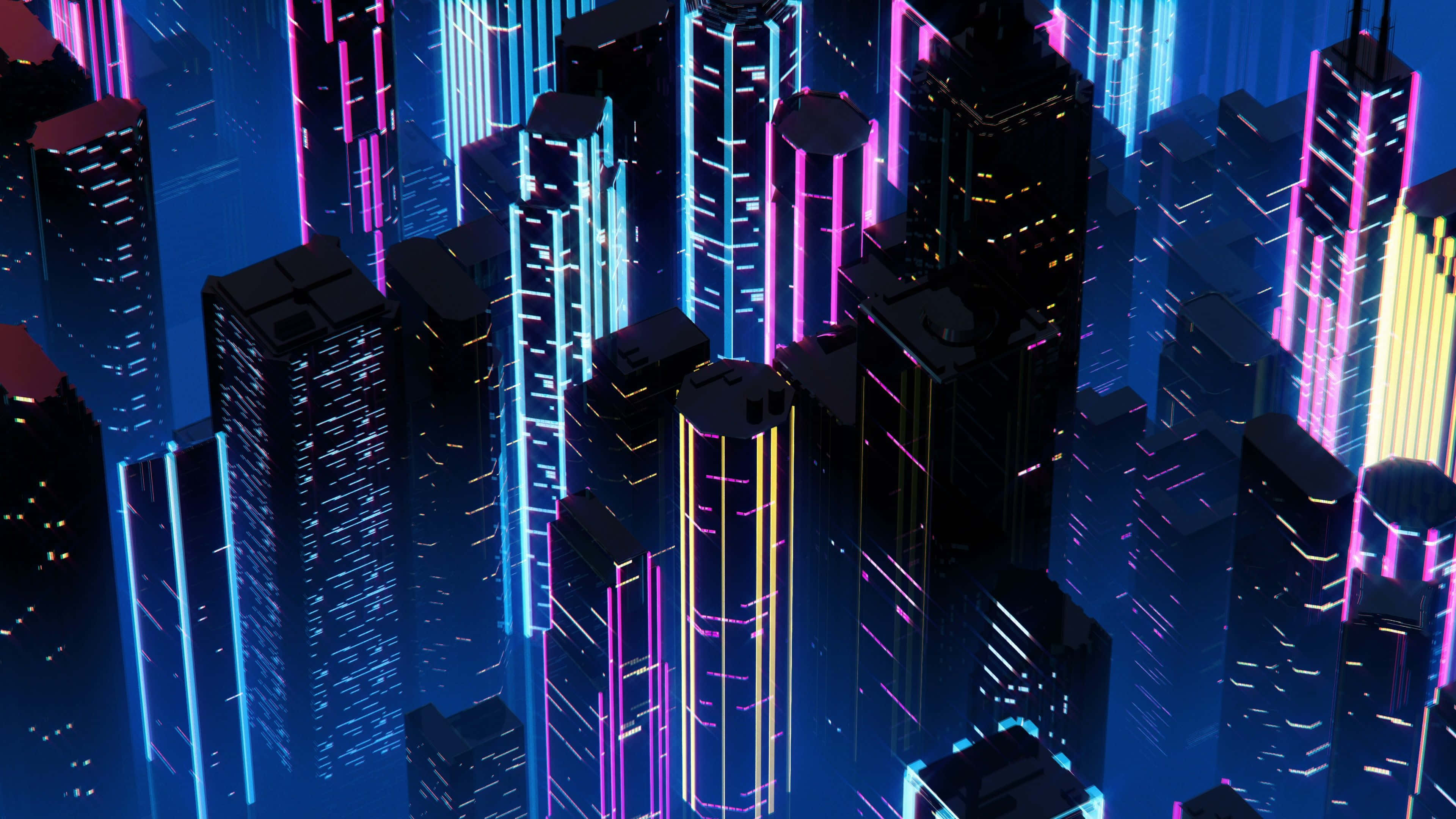Luces brillantes de la Ciudad Neón Fondos de pantalla