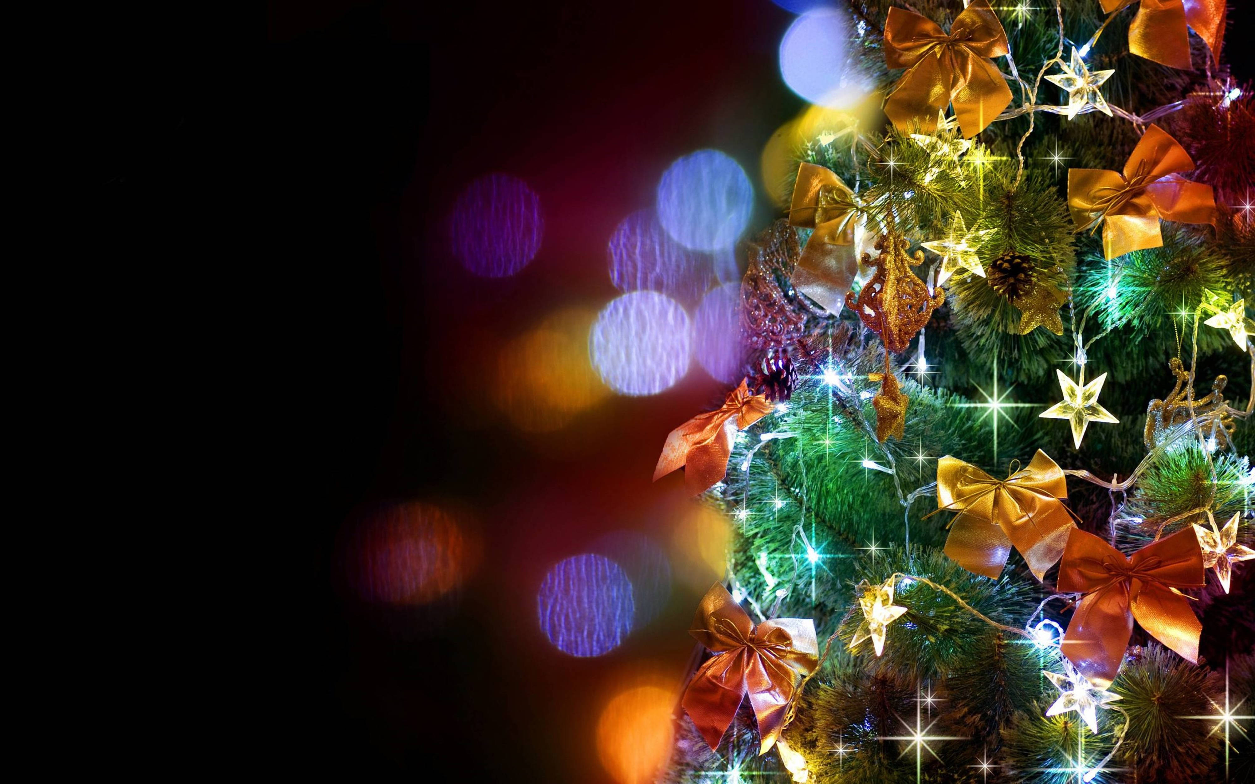 Luces de Árbol de Navidad 4K Ultra HD Fondos de pantalla