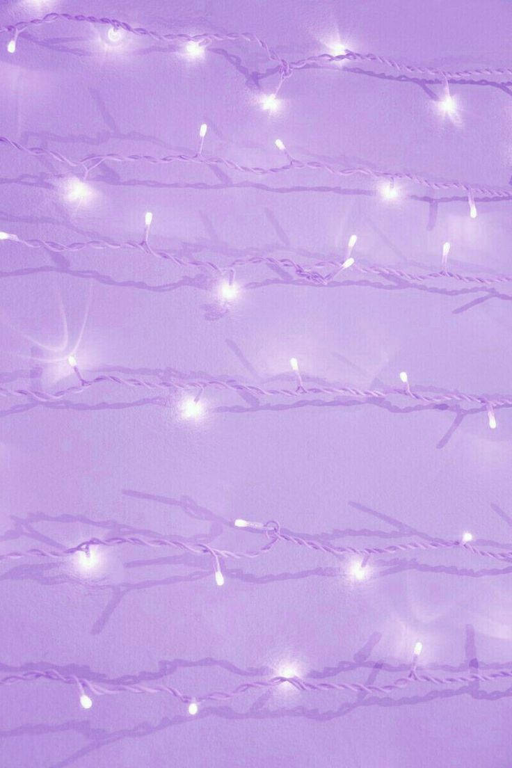 Luces de cadena púrpura pastel Tumblr Fondos de pantalla
