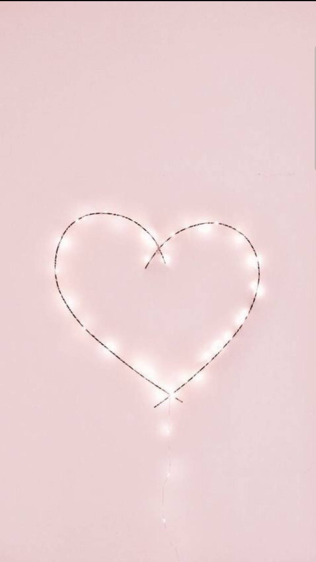 Luces de cuerda en forma de corazón estético Fondos de pantalla