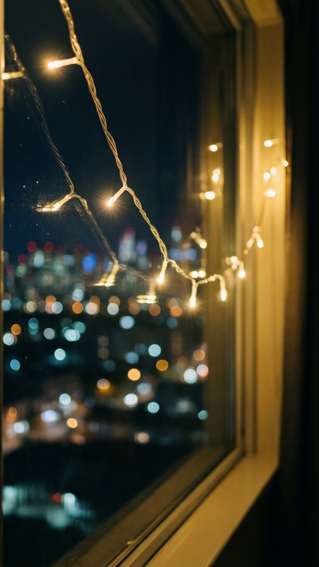 Luces de Hadas en Ventana Fondos de pantalla