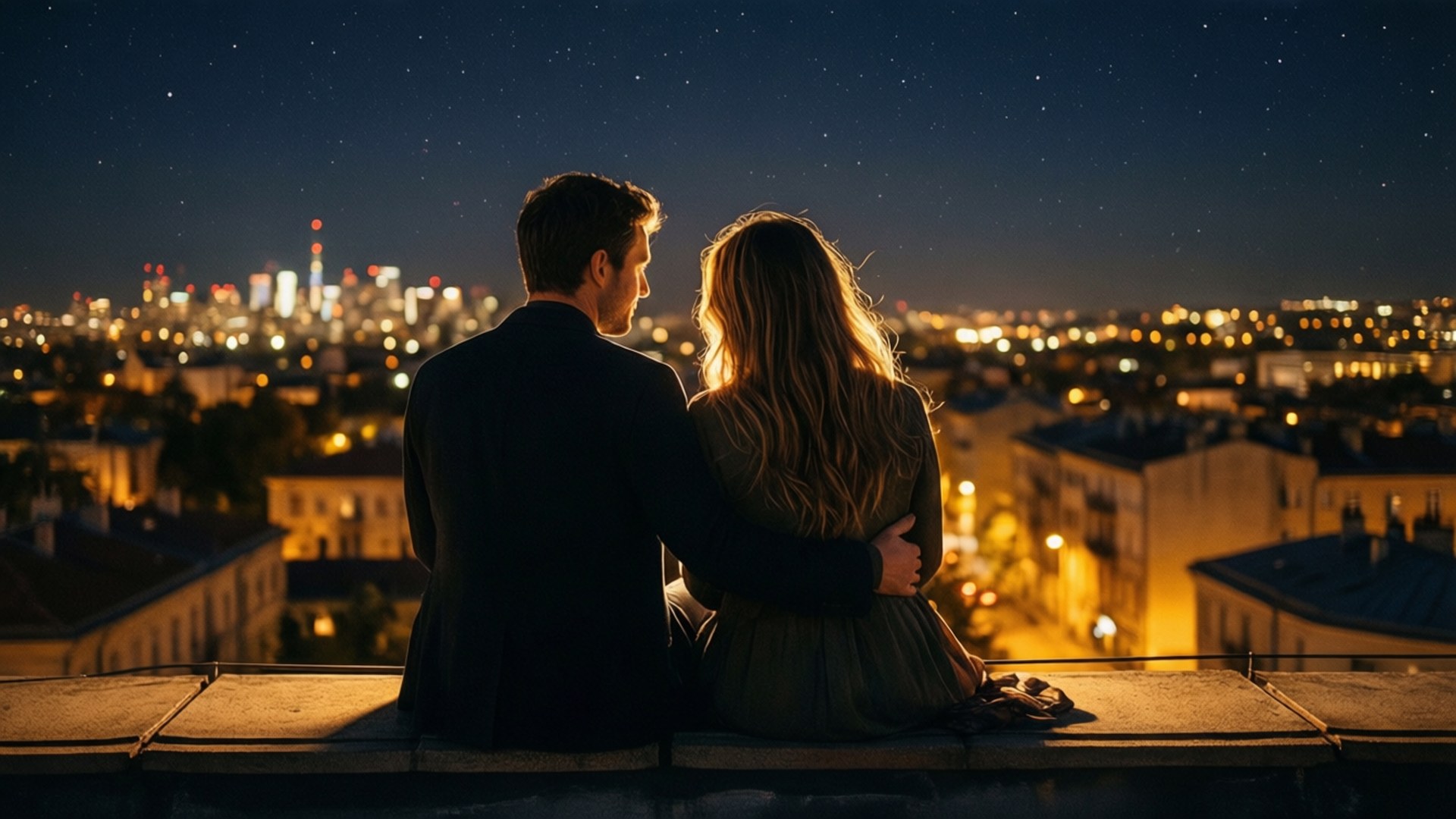 Luces de la Ciudad desde la Azotea Fondos de pantalla