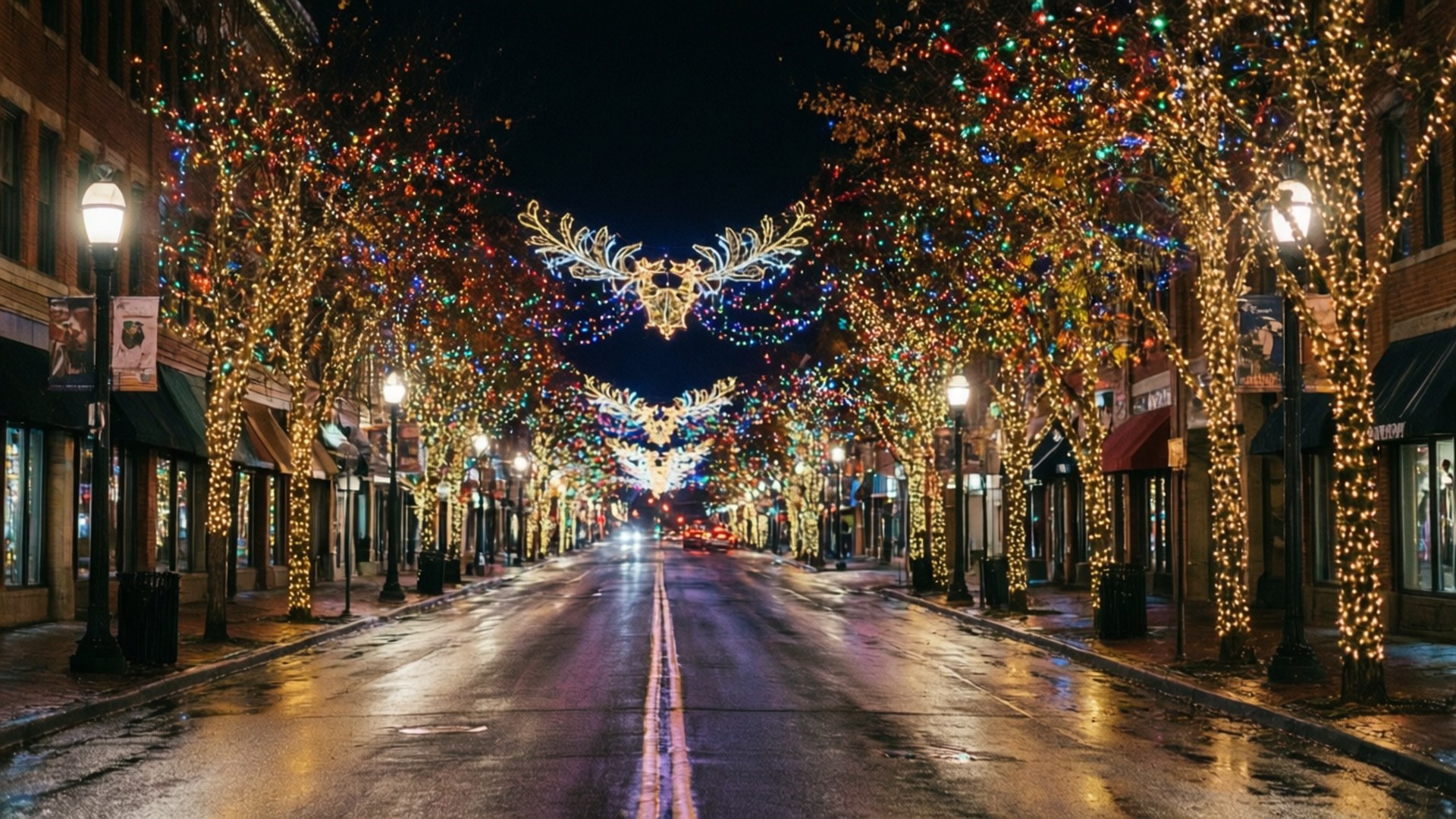 Luces Navideñas de la Ciudad Fondos de pantalla