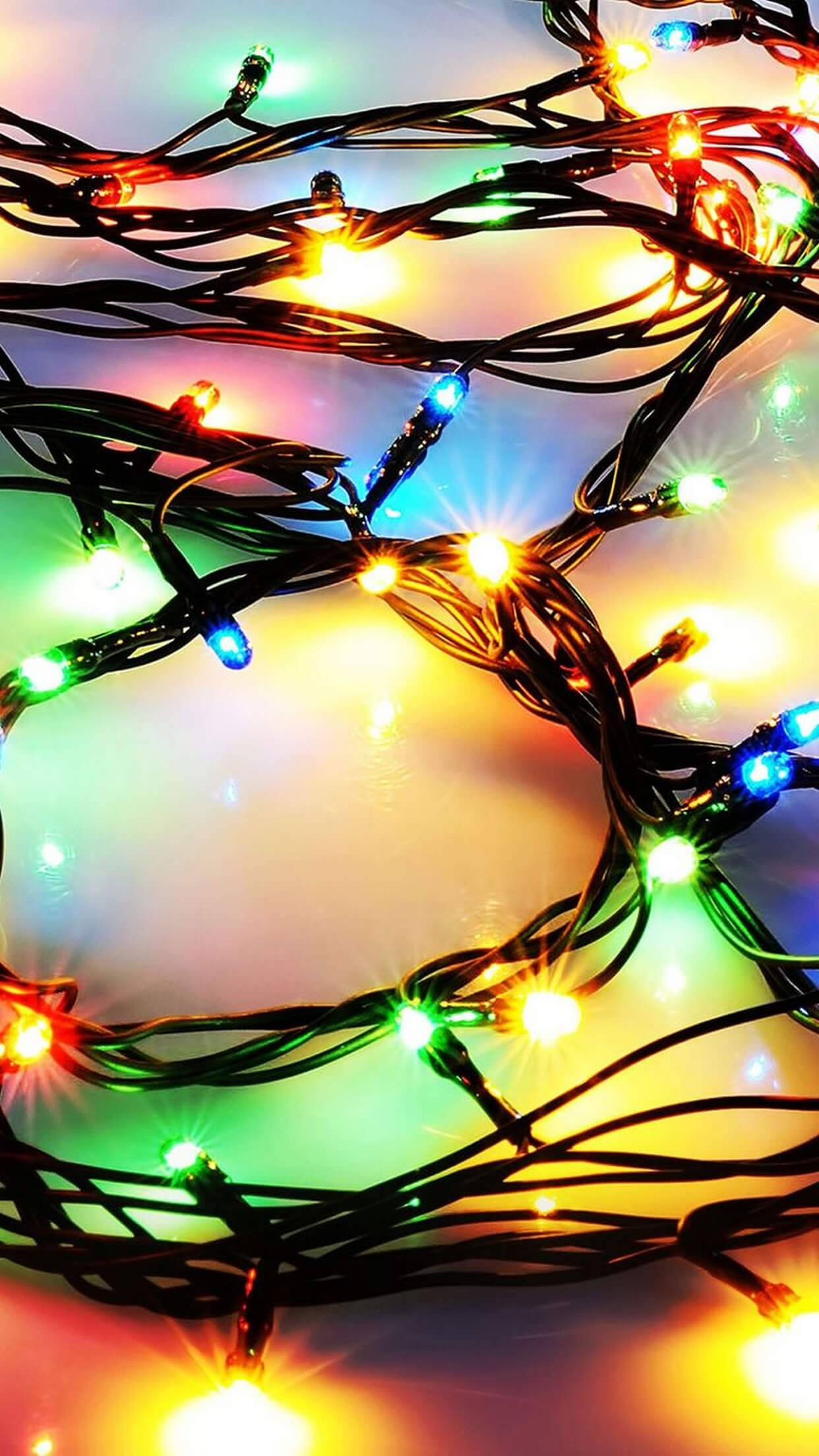 Luces Navideñas iPhone Coloridas Fondos de pantalla