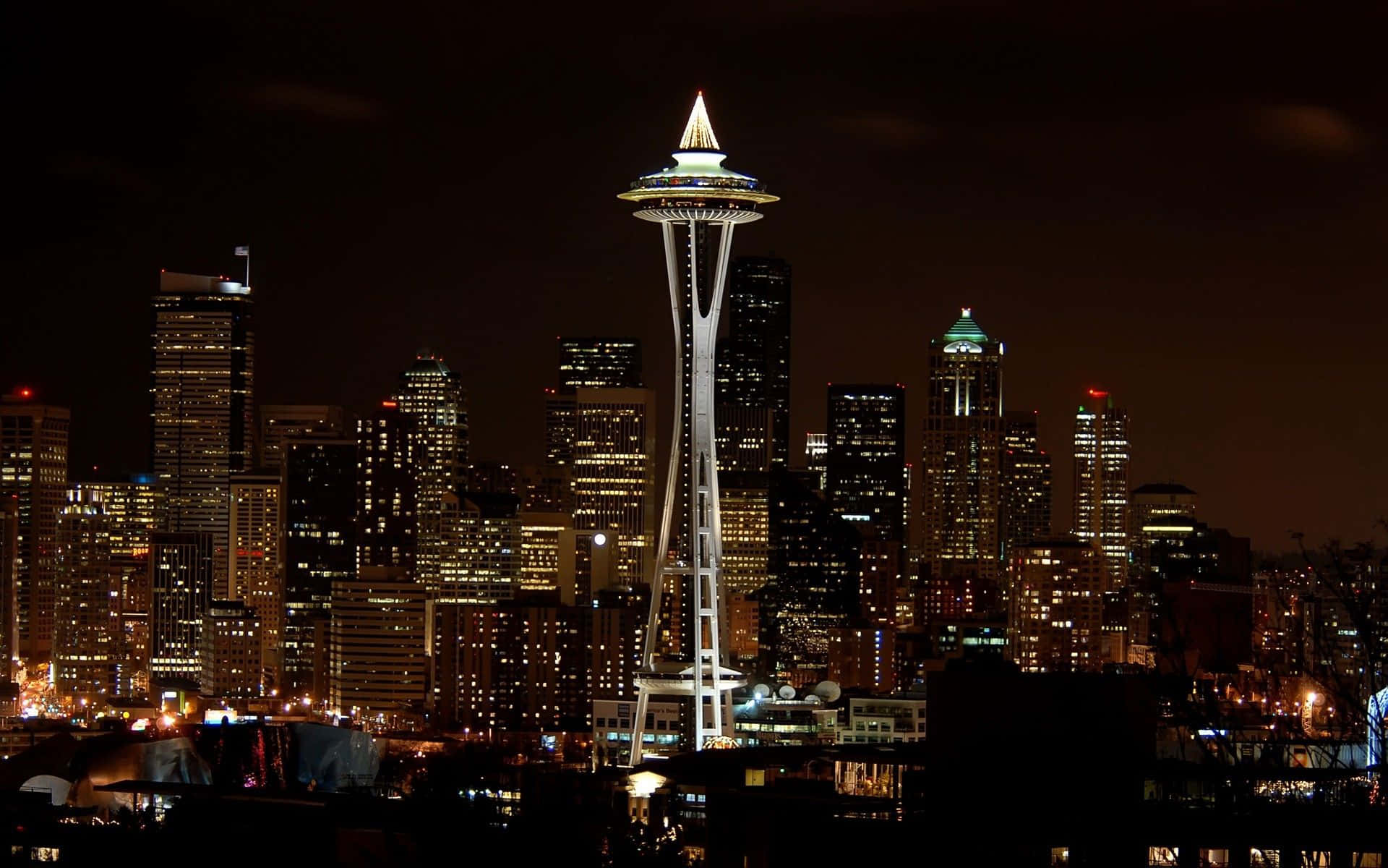 Luces nocturnas de la ciudad de Seattle Fondos de pantalla