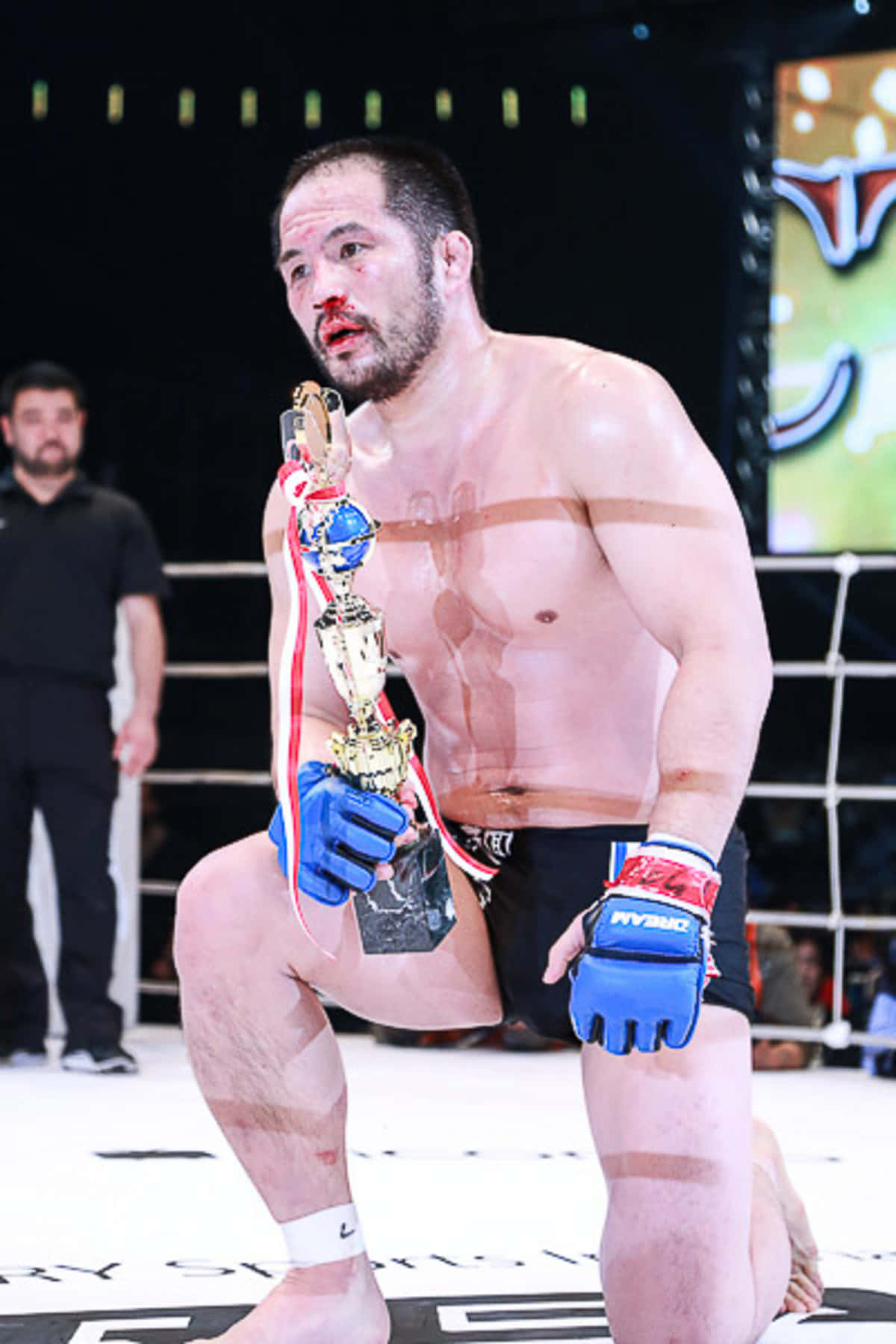 Luchador de MMA japonés Hayato Sakurai con rostro ensangrentado Fondos de pantalla