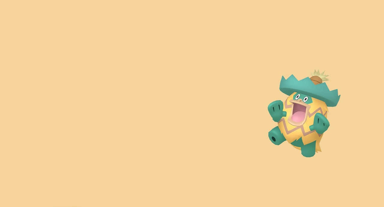 Ludicolo sobre fondo naranja pálido Fondos de pantalla