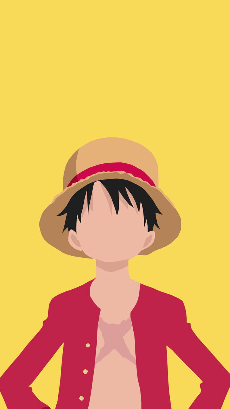 Luffy Anime Minimalista Sin Rostro para Teléfono Fondos de pantalla
