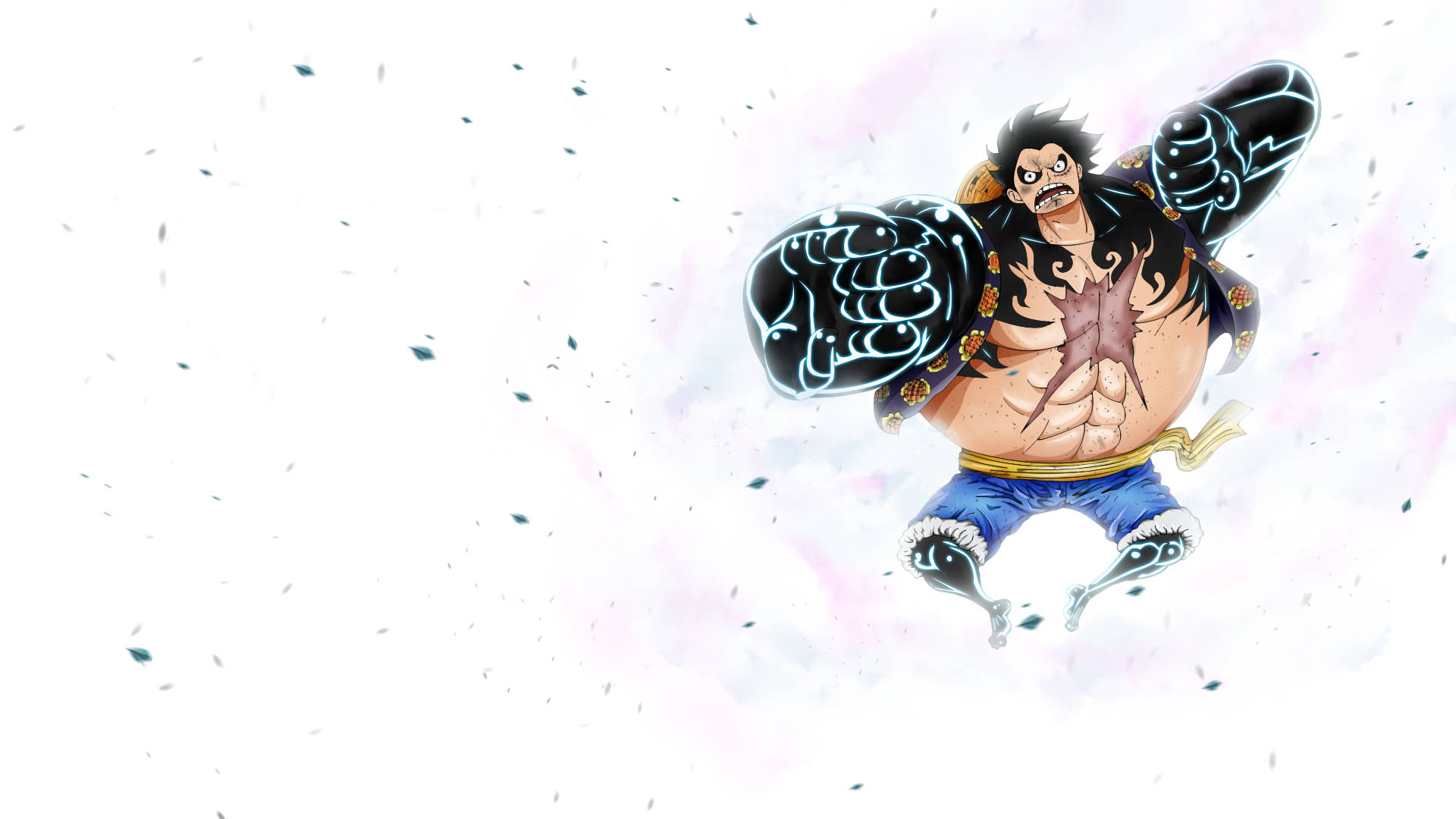 Luffy con Músculos Grandes y Fuertes