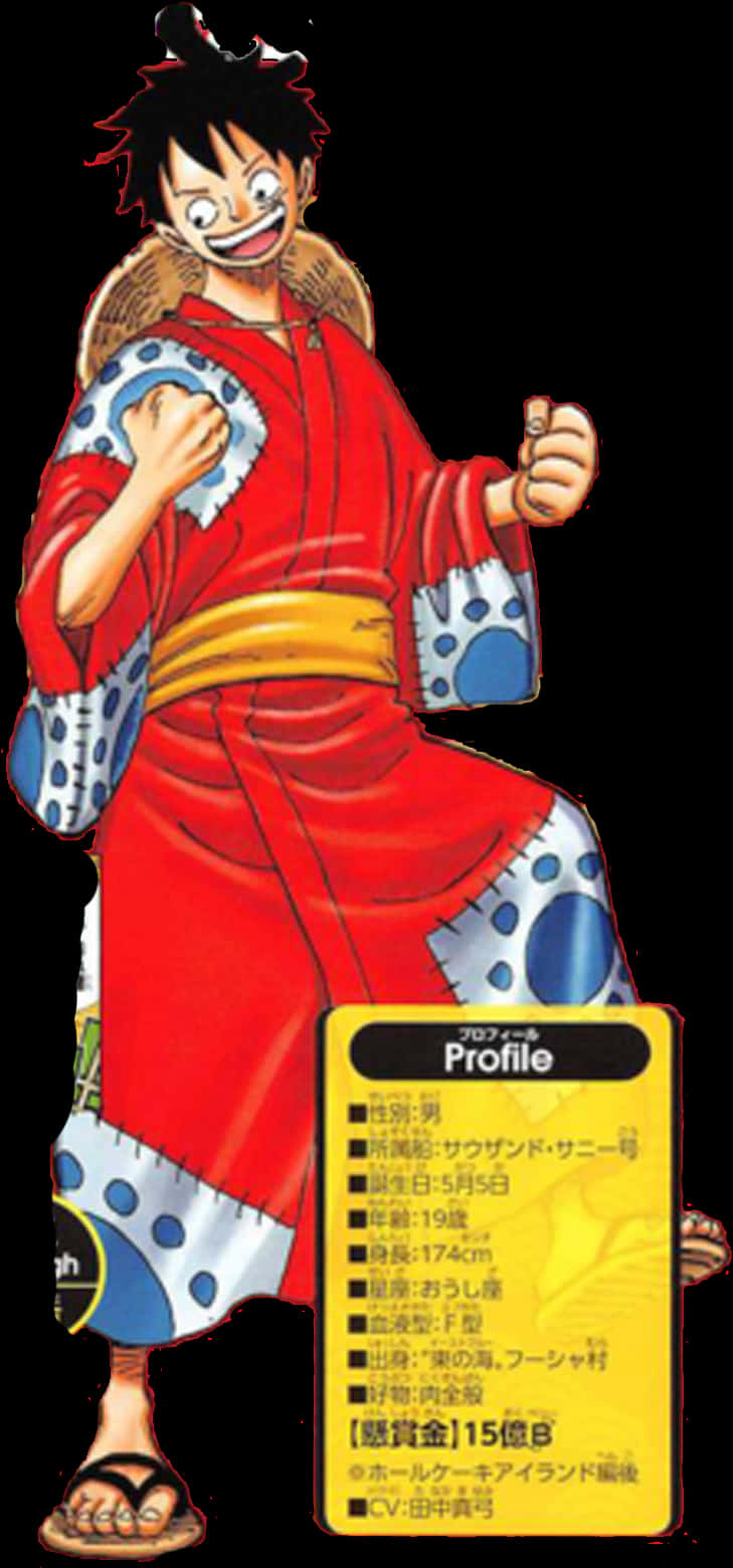 Luffy con Túnica Roja Tradicional Fondos de pantalla