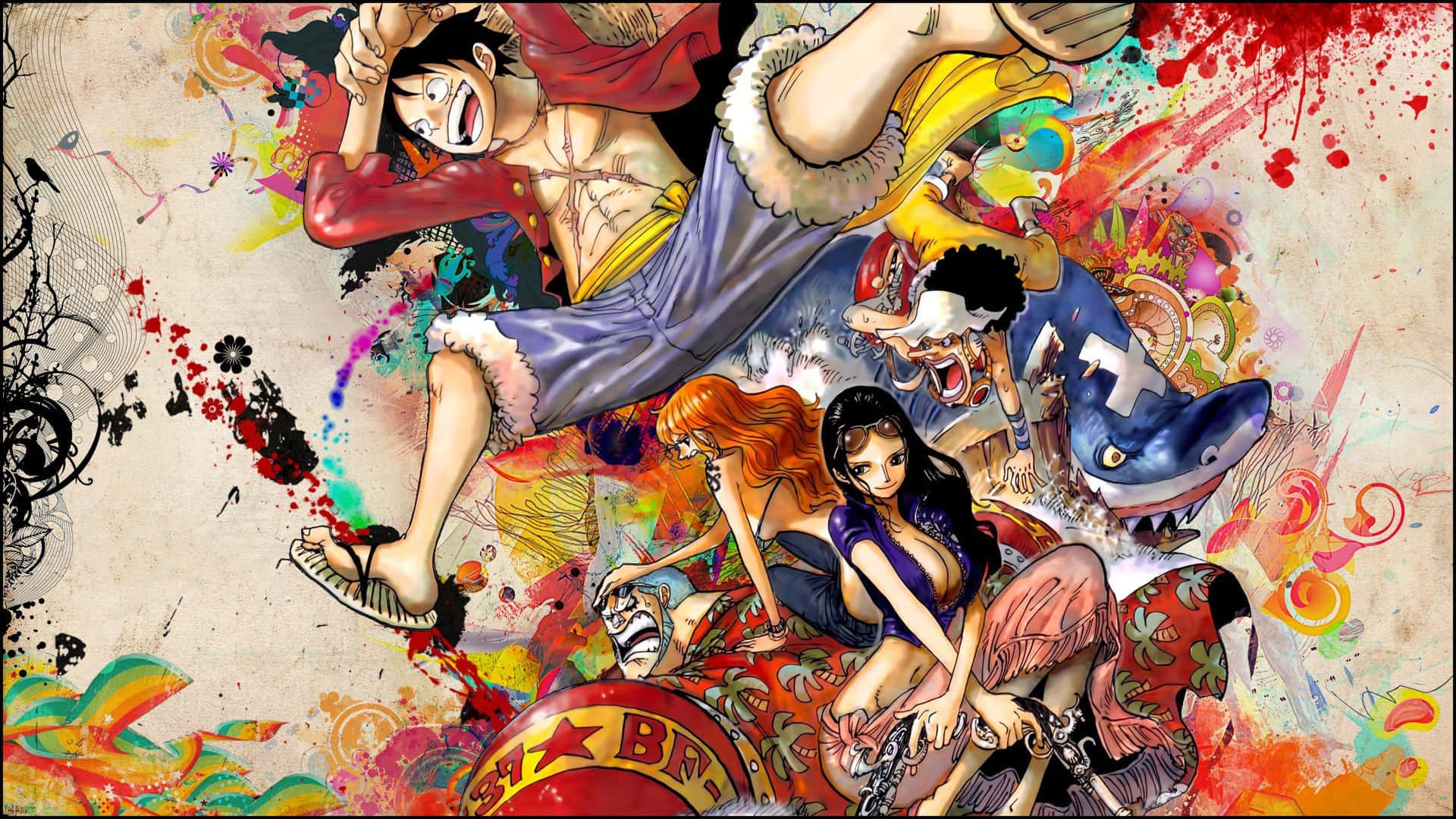 Luffy, el Corazón de los Piratas de Sombrero de Paja Fondos de pantalla