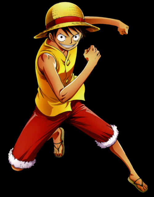 Luffy, el pirata del sombrero de paja, en pose Fondos de pantalla