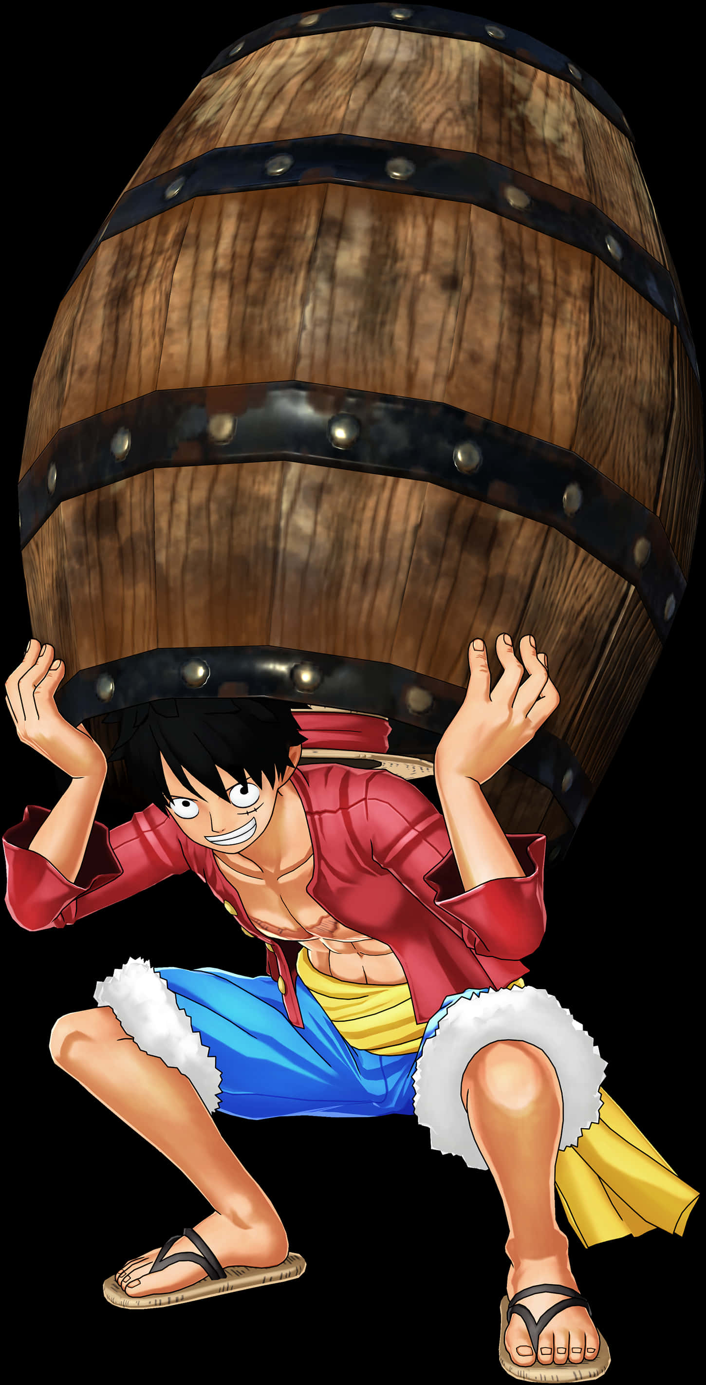 Luffy sosteniendo un barril gigante Fondos de pantalla