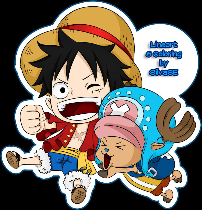 Luffy y Chopper - Pegatina Animada Fondos de pantalla