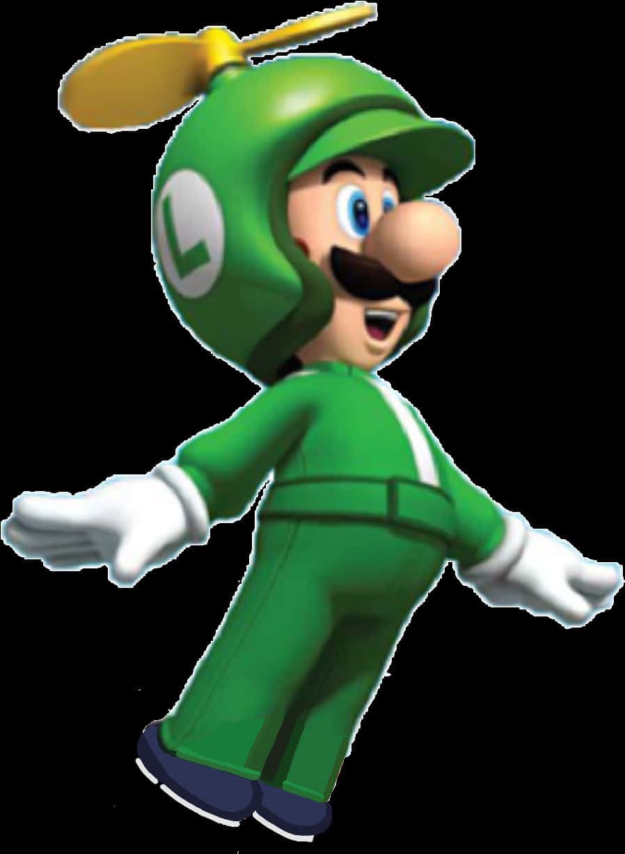 Luigi con traje de hélice Fondos de pantalla