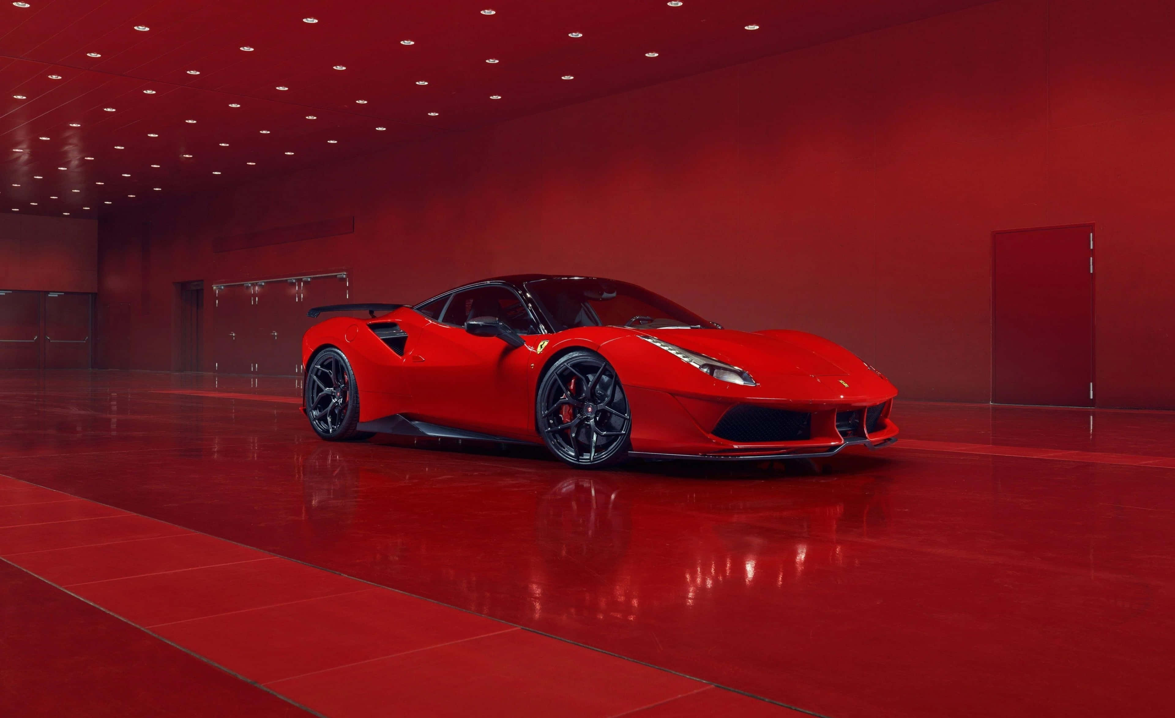 Lujoso Ferrari Rojo Llevado al Límite Fondos de pantalla