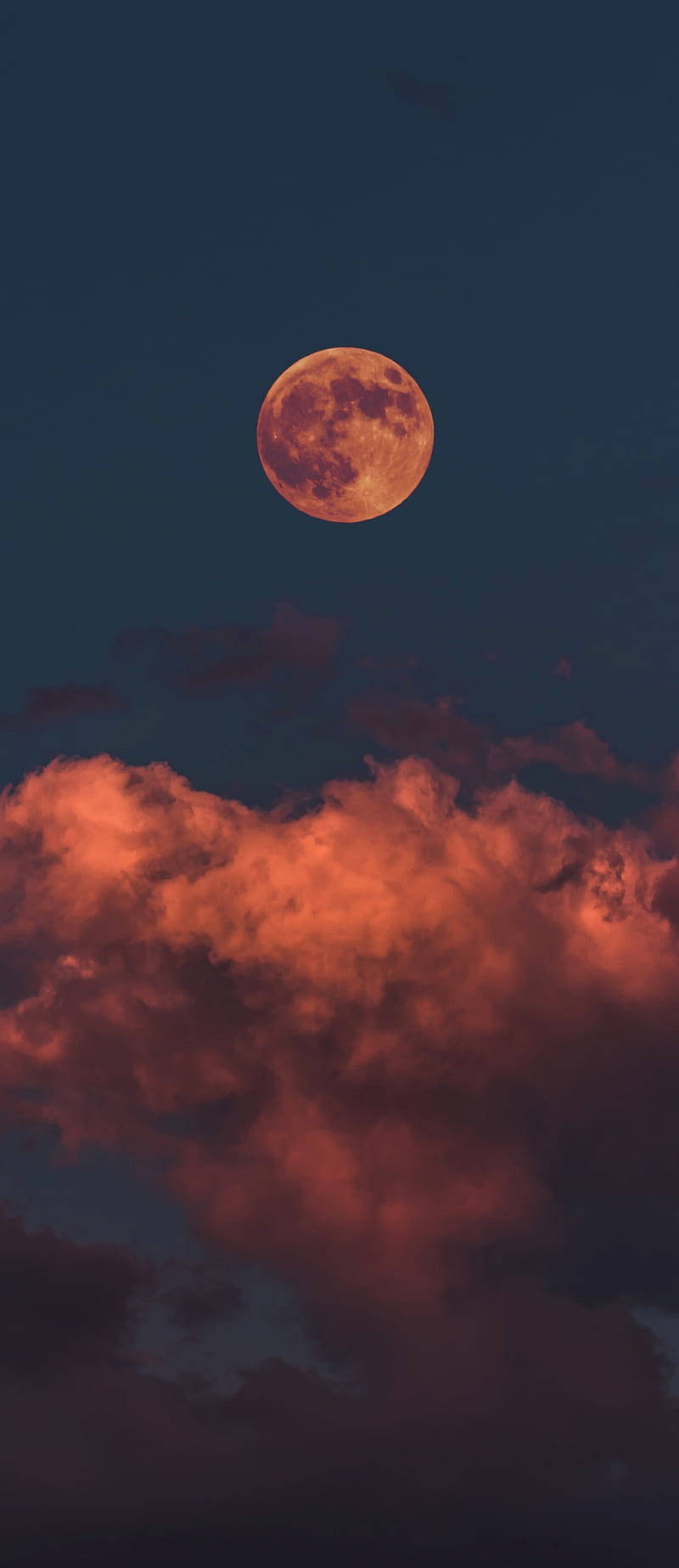 Luna con Tono Rojo para iPhone 11 Pro Fondos de pantalla