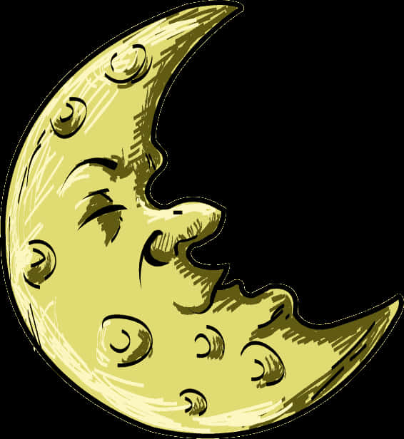 Luna Creciente Durmiendo Caricatura Fondos de pantalla