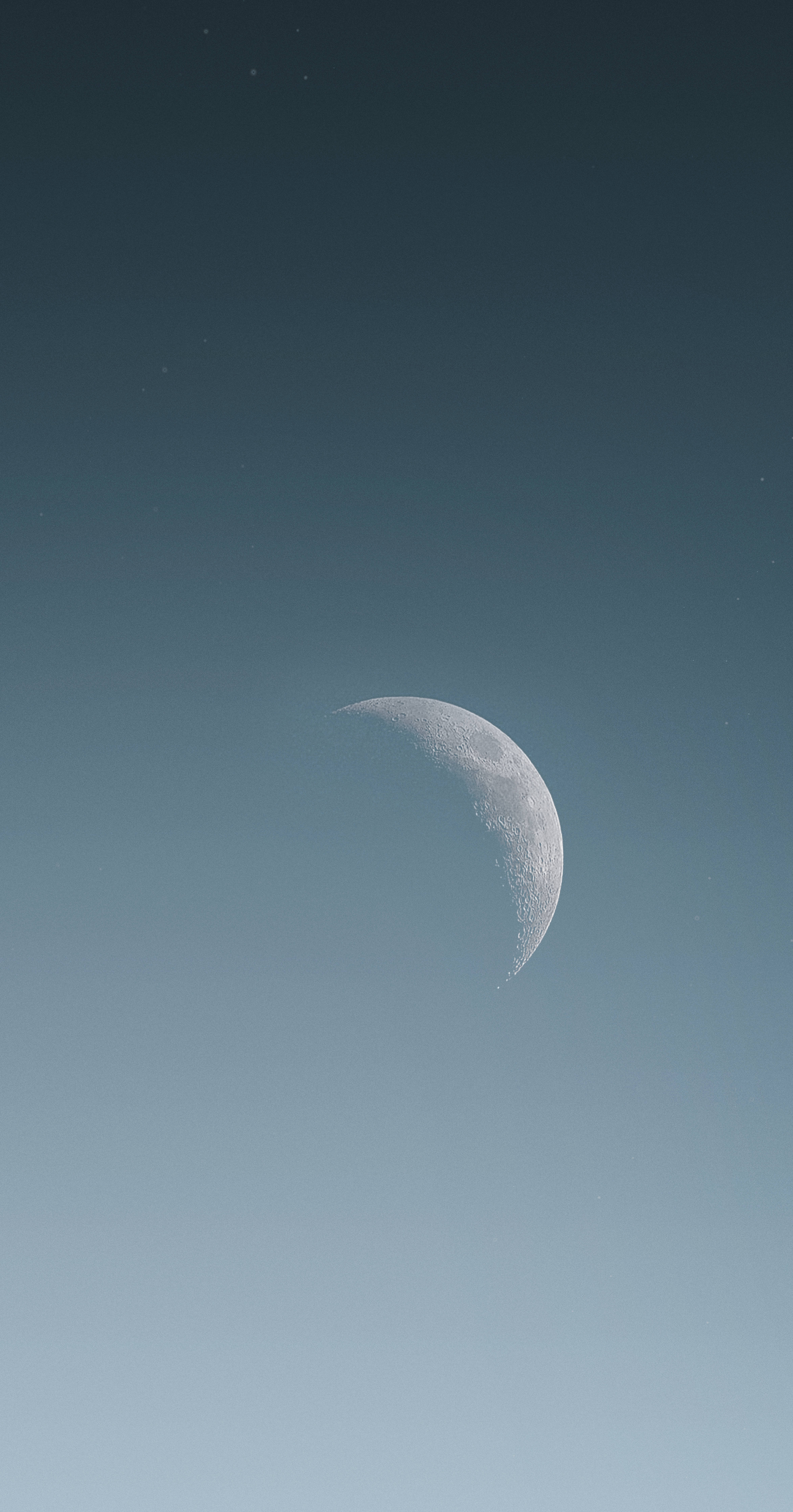 Luna creciente estética minimalista Fondos de pantalla