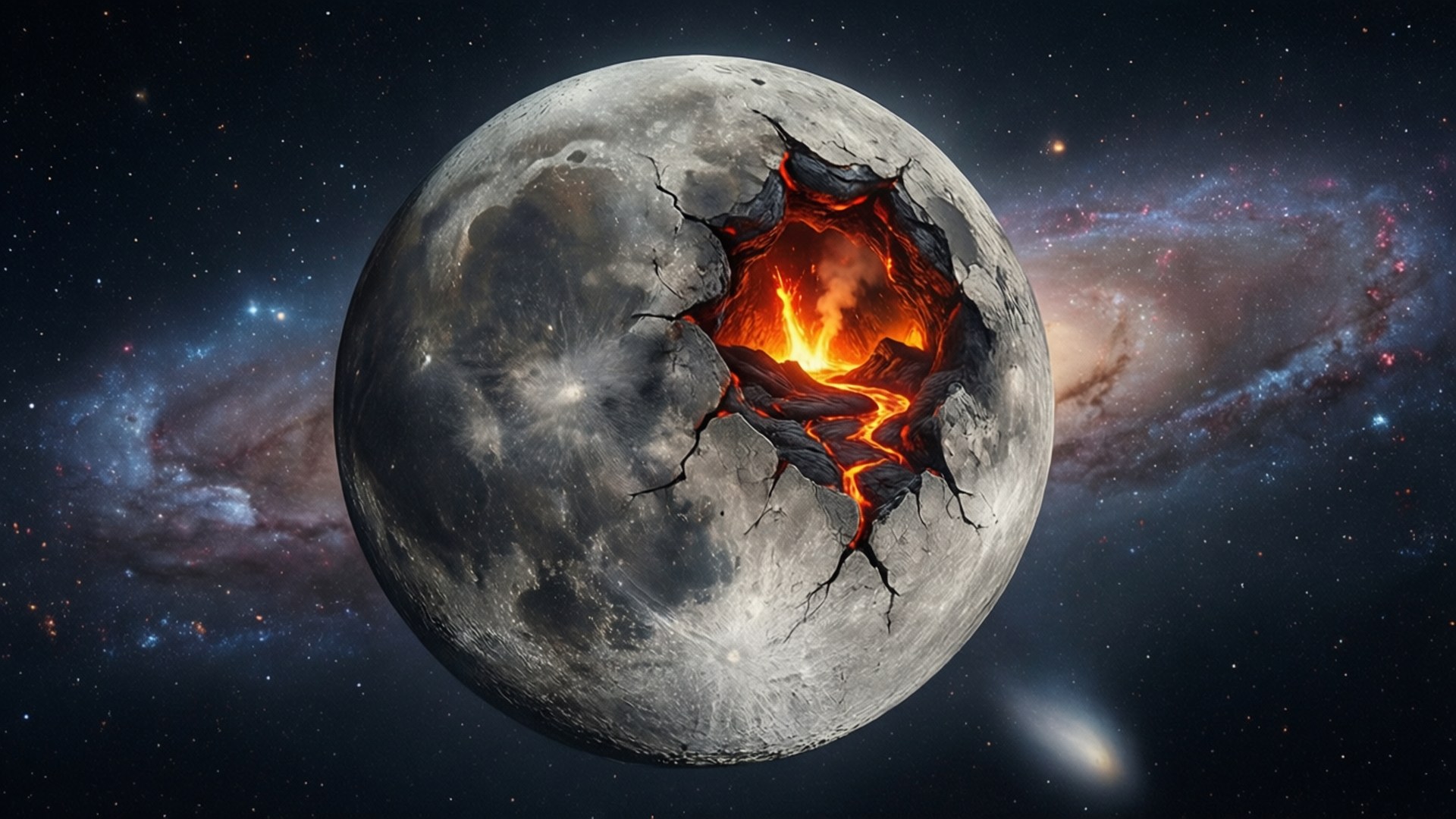 Luna de lava agrietada Fondos de pantalla