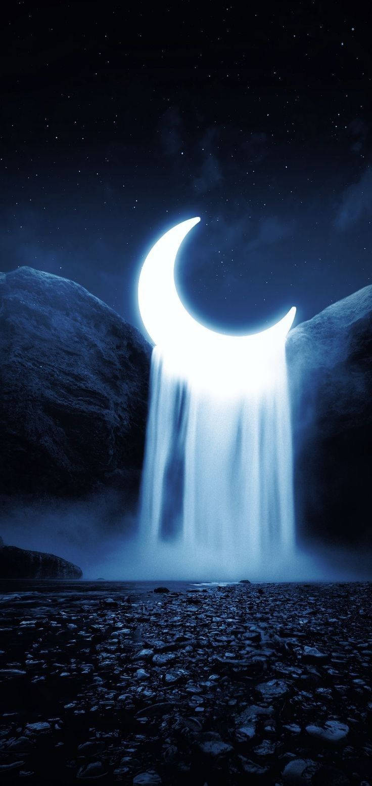 Luna de neón derritiéndose Fondos de pantalla