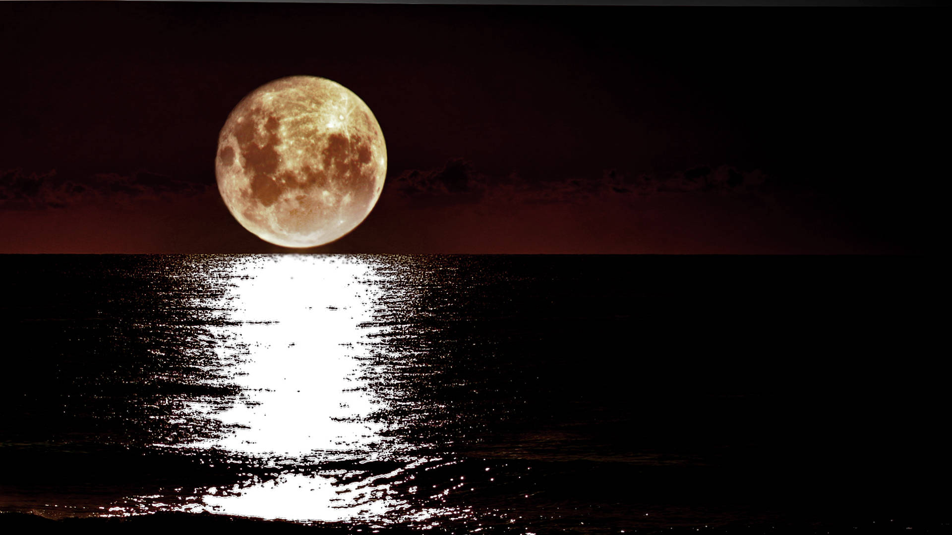 Luna en el Horizonte Cielo Nocturno Fondos de pantalla