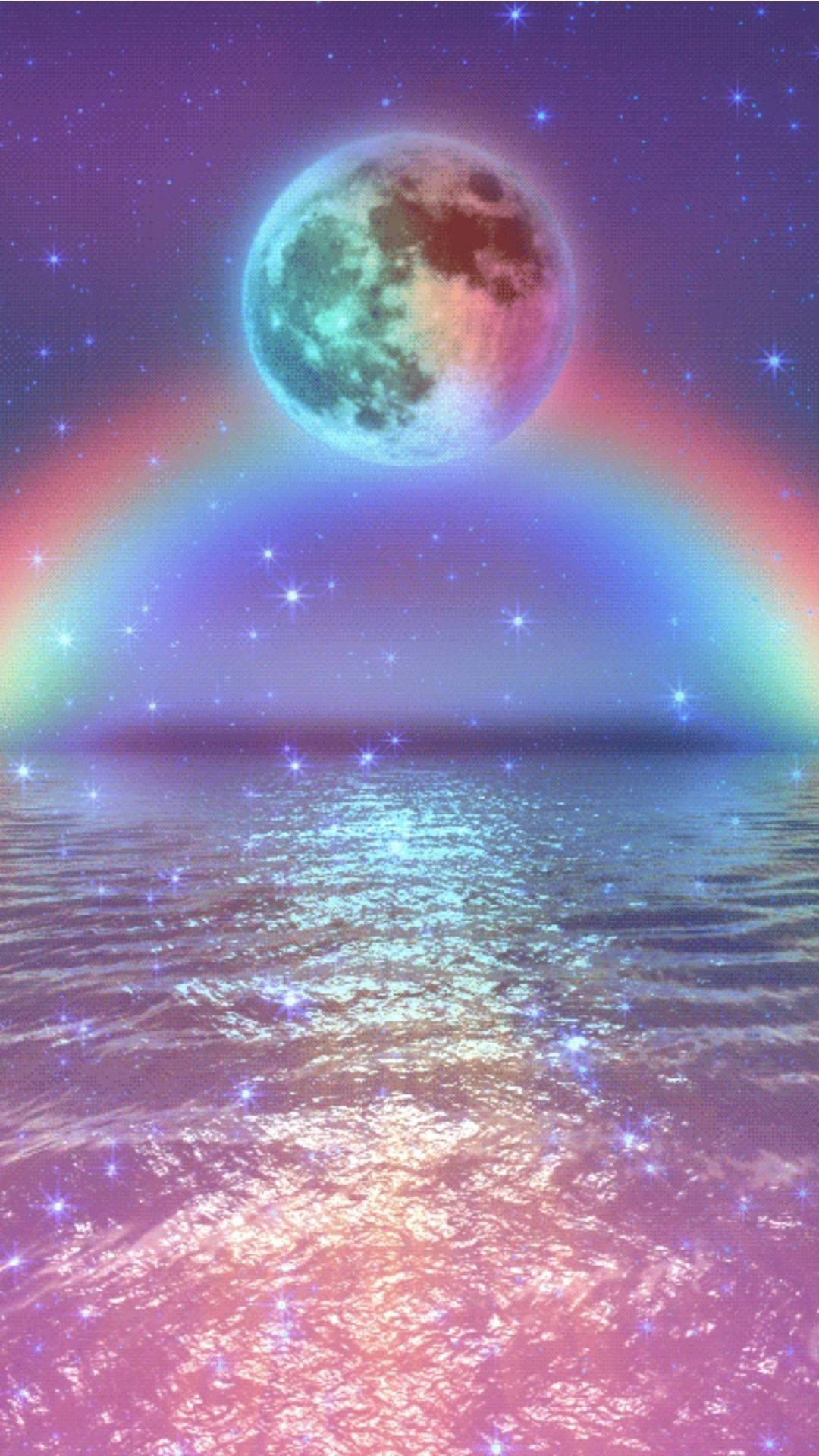 Luna estética en galaxia linda Fondos de pantalla