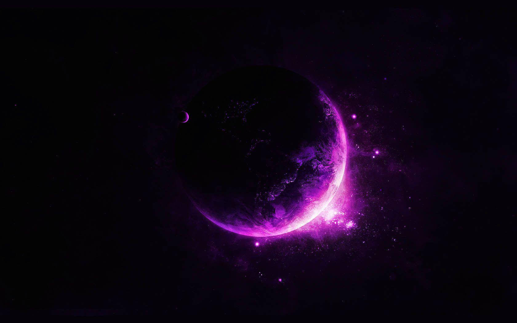 Luna Estética Púrpura Fondos de pantalla