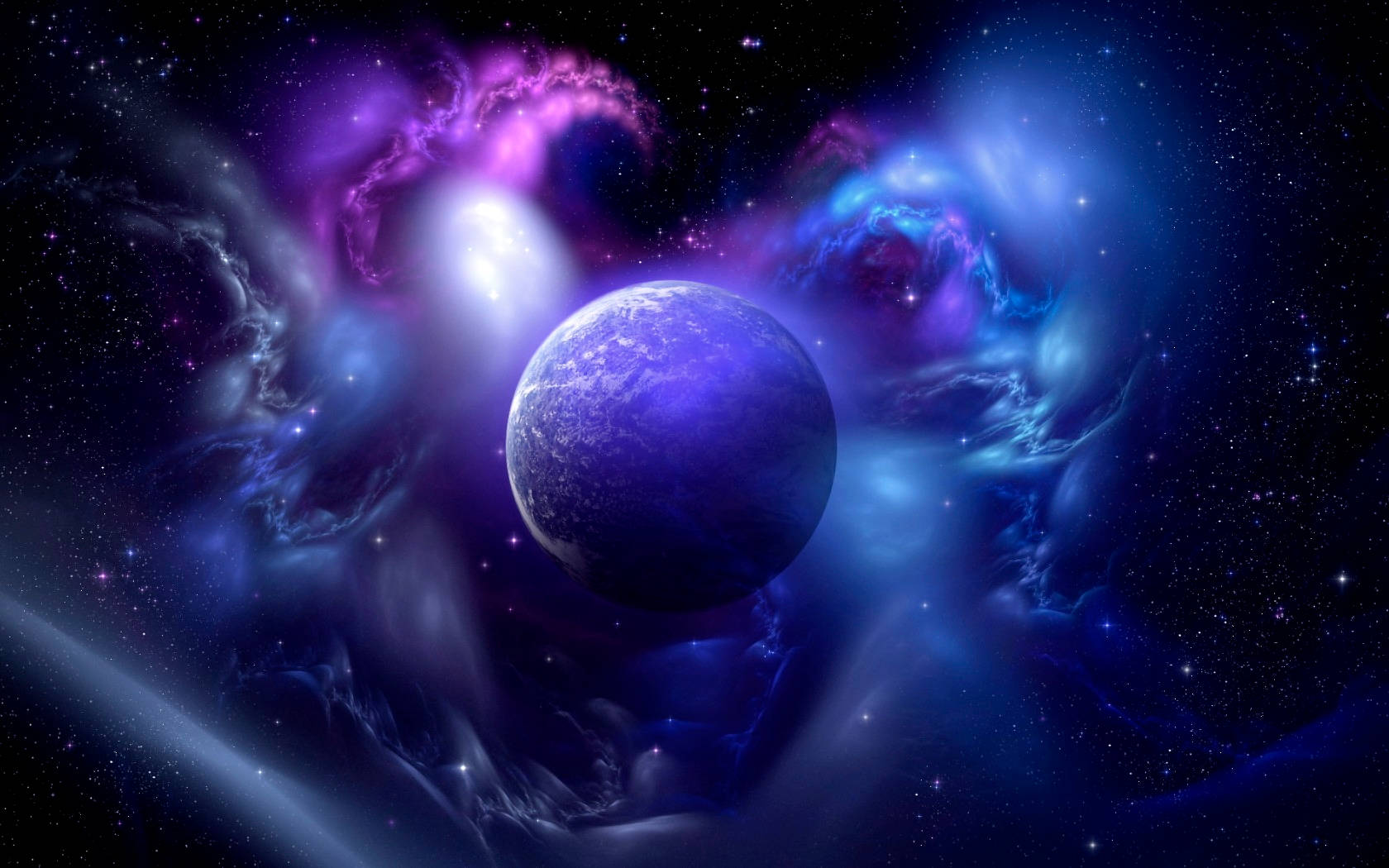 Luna galáctica en el espacio exterior Fondos de pantalla