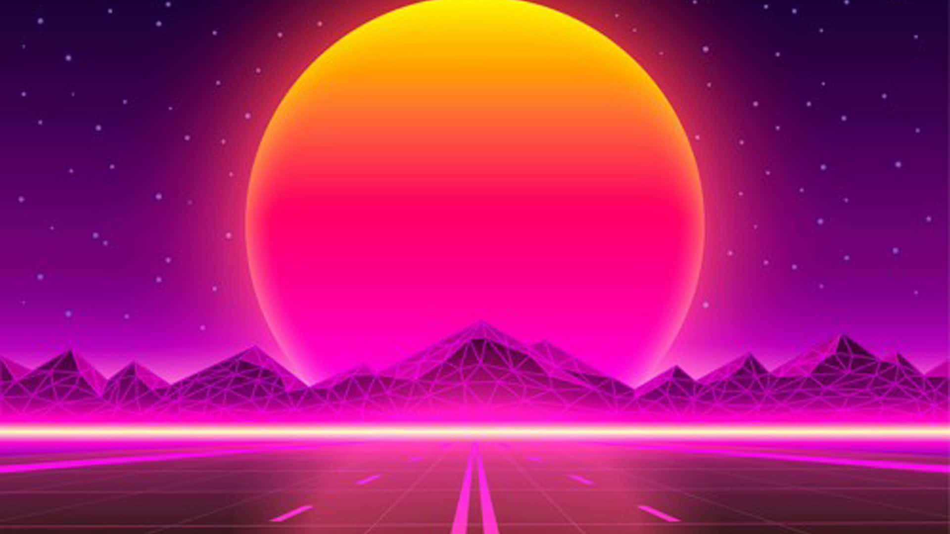 Luna grande naranja y rosa Fondos de pantalla
