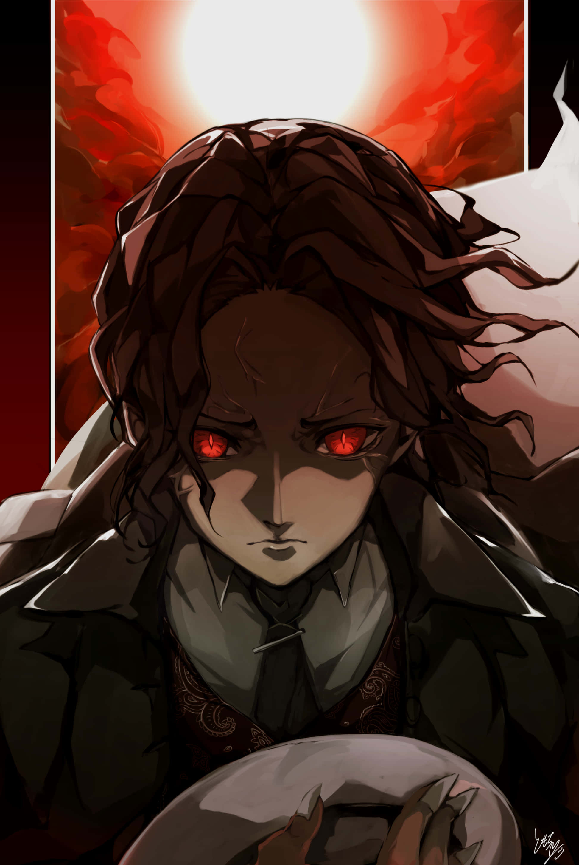 Luna Roja Kibutsuji Muzan Fondos de pantalla