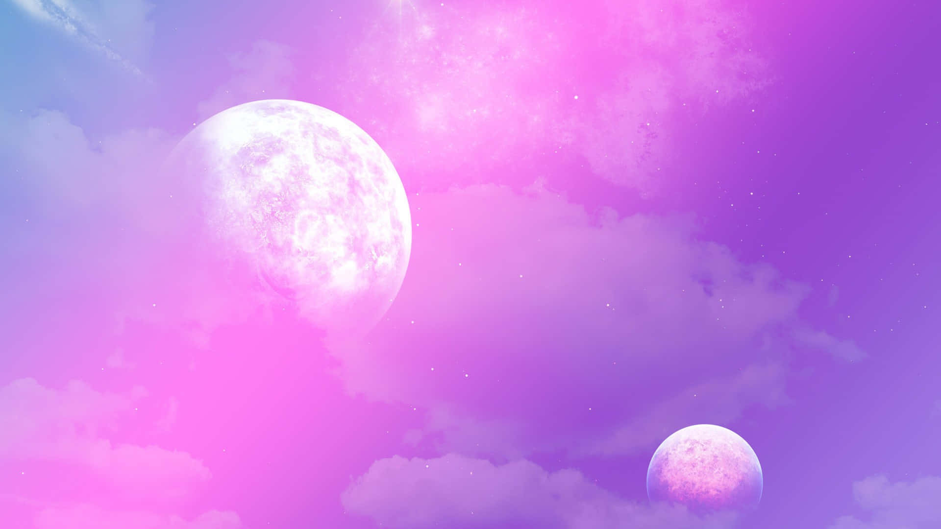 Luna Rosa y Cielo Púrpura Fondos de pantalla