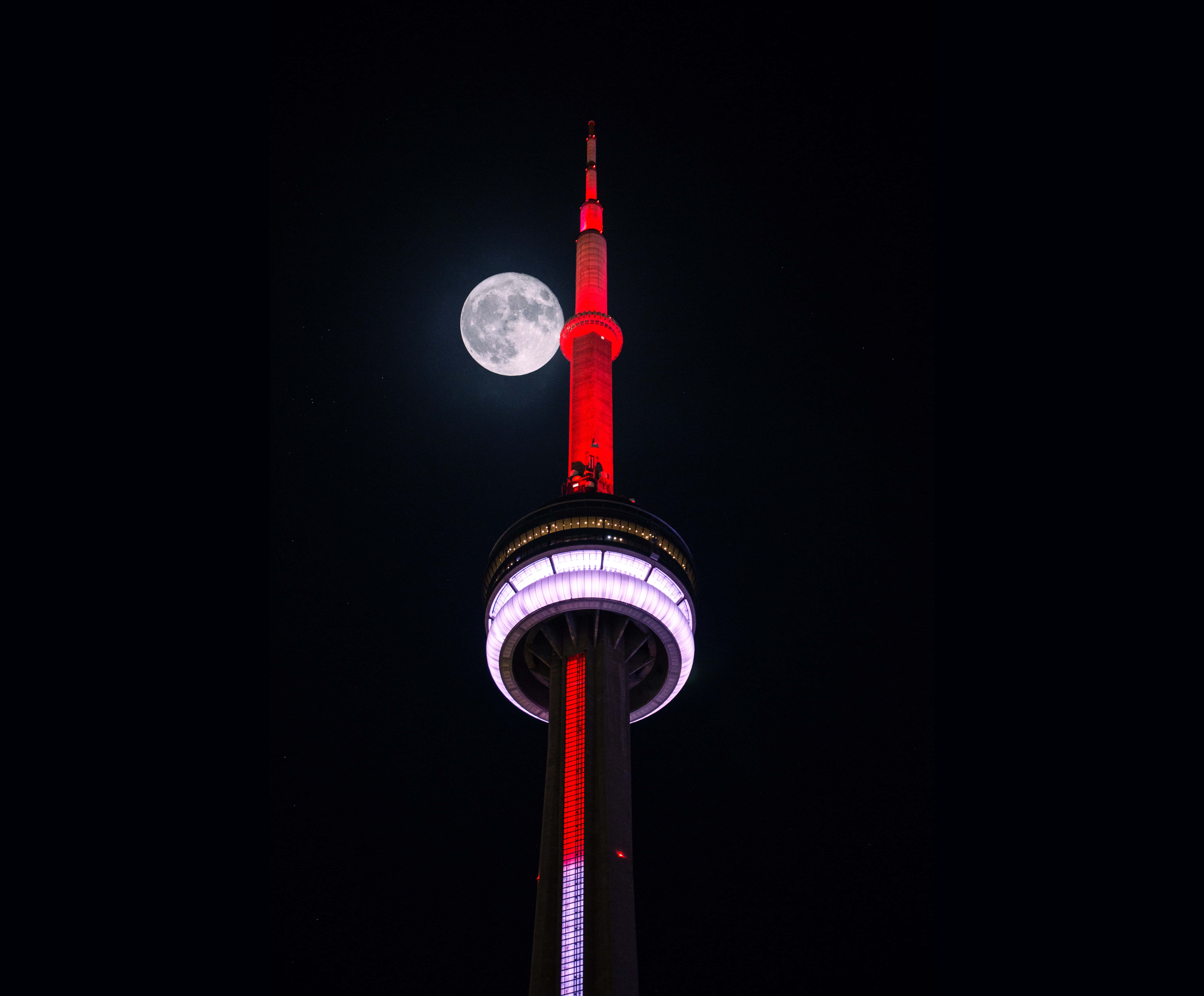 Luna Sobre la Torre Roja Fondos de pantalla