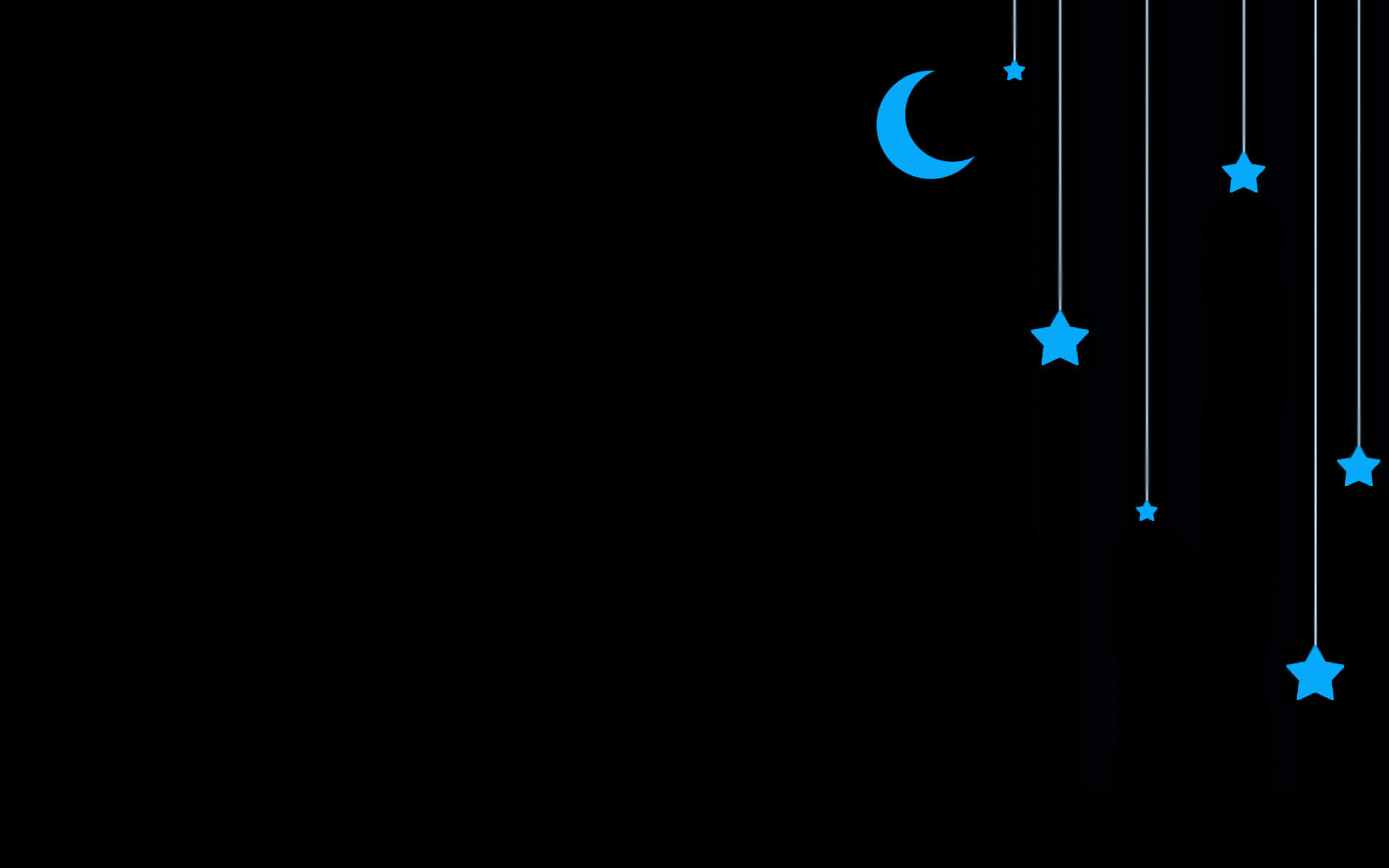 Luna y Estrellas Oscuras y Lindas Fondos de pantalla