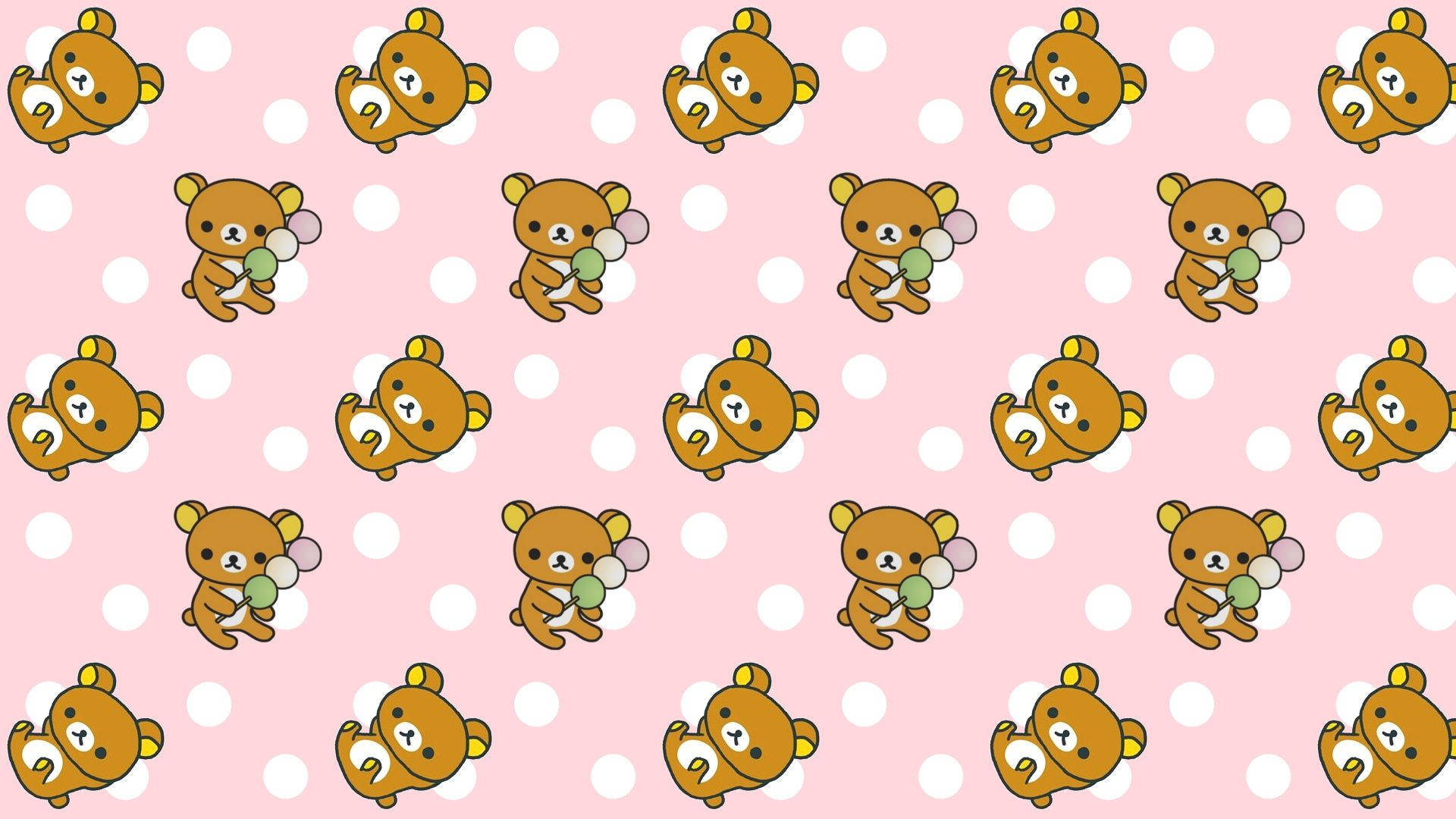 Lunares y Rilakkuma Kawaii para iPad Fondos de pantalla