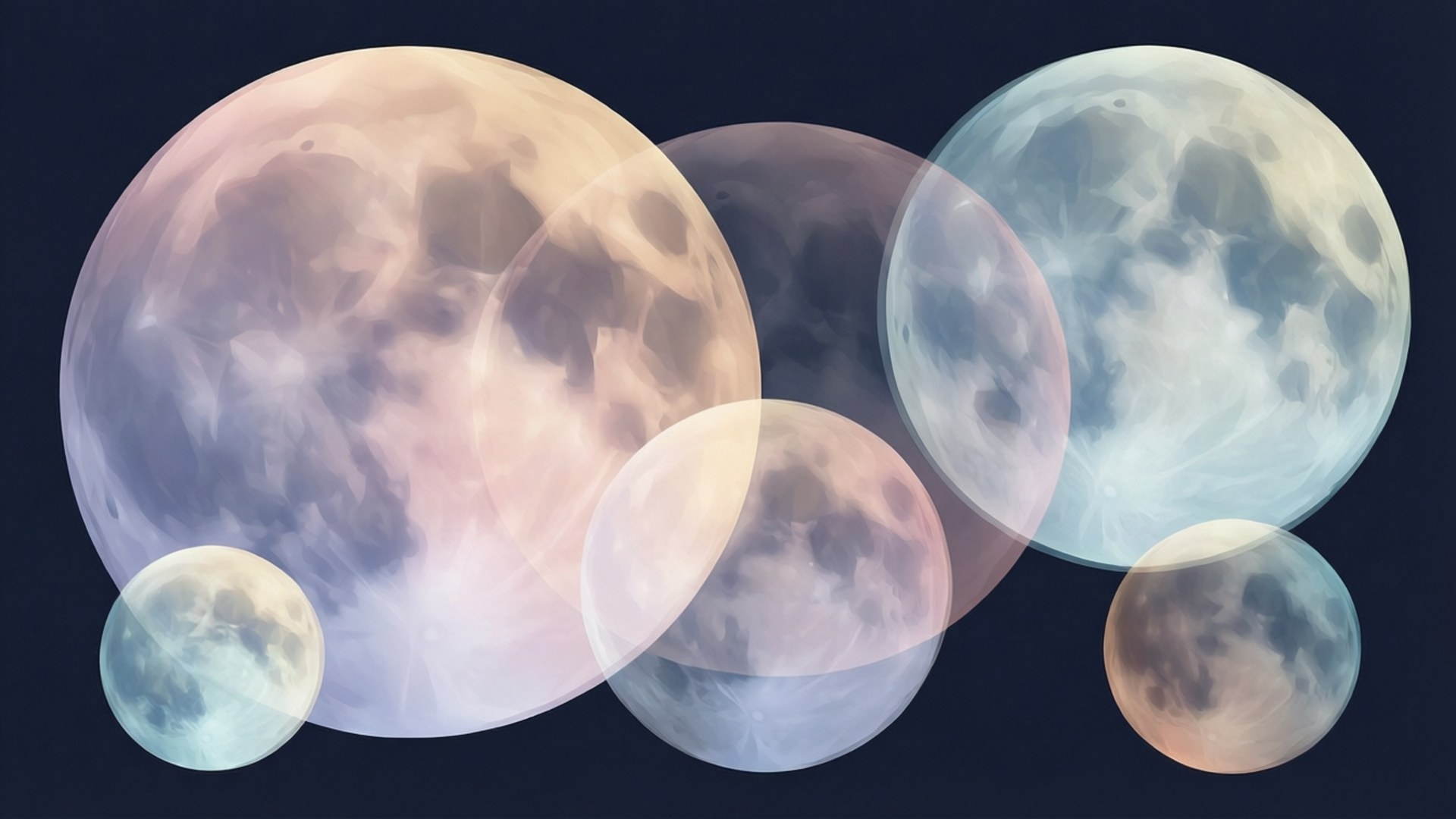 Lunas Pastel en Capas Fondos de pantalla