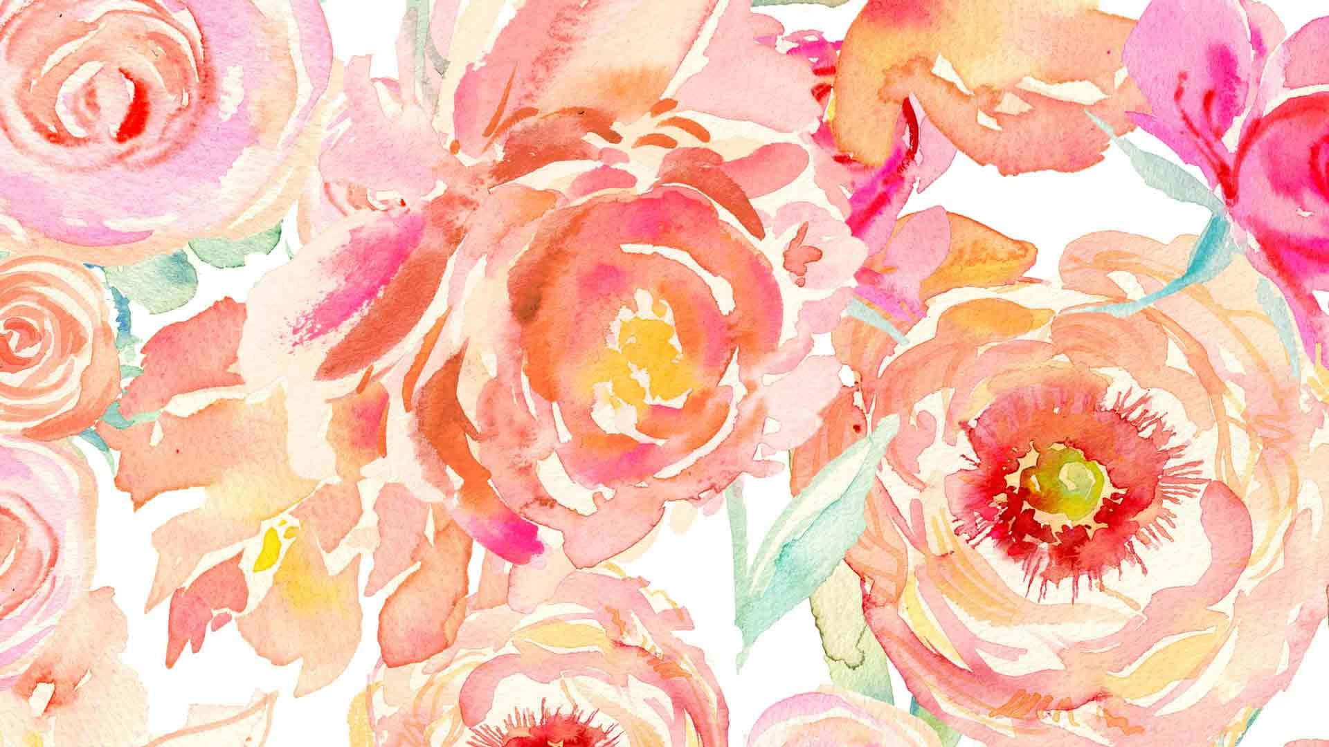 Mac Boho Acuarela Rosa Fondos de pantalla
