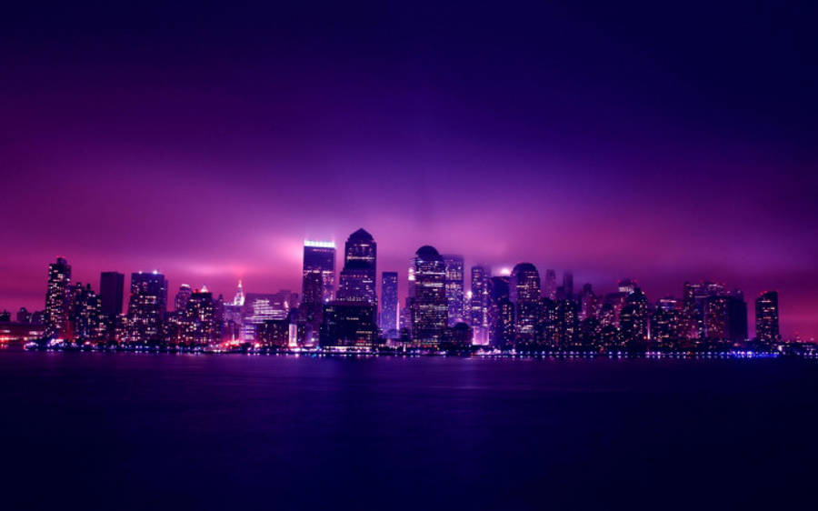 Mac Estética Ciudad Púrpura Fondos de pantalla