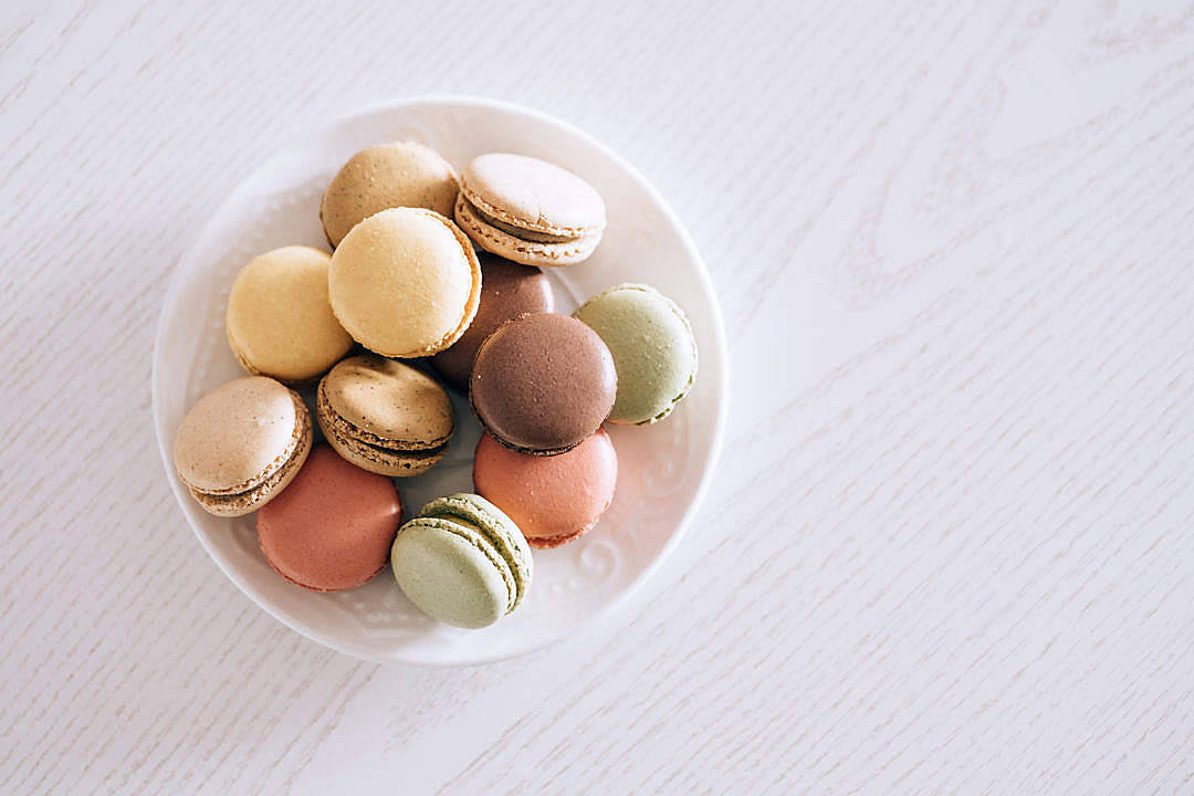 Macarons en estética rosa pastel Fondos de pantalla