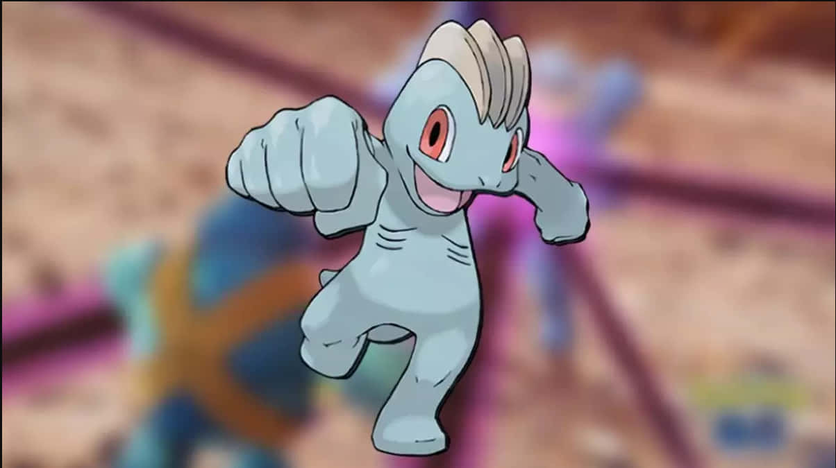 Machop con Fondo de Imagen Borroso Fondos de pantalla