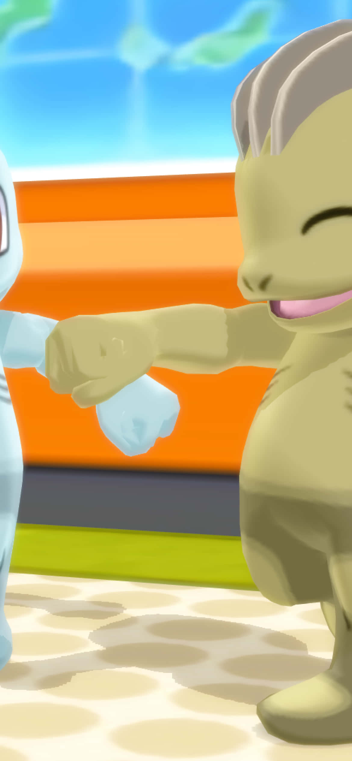 Machop Shiny de Pokémon con Ojos Sonrientes Fondos de pantalla