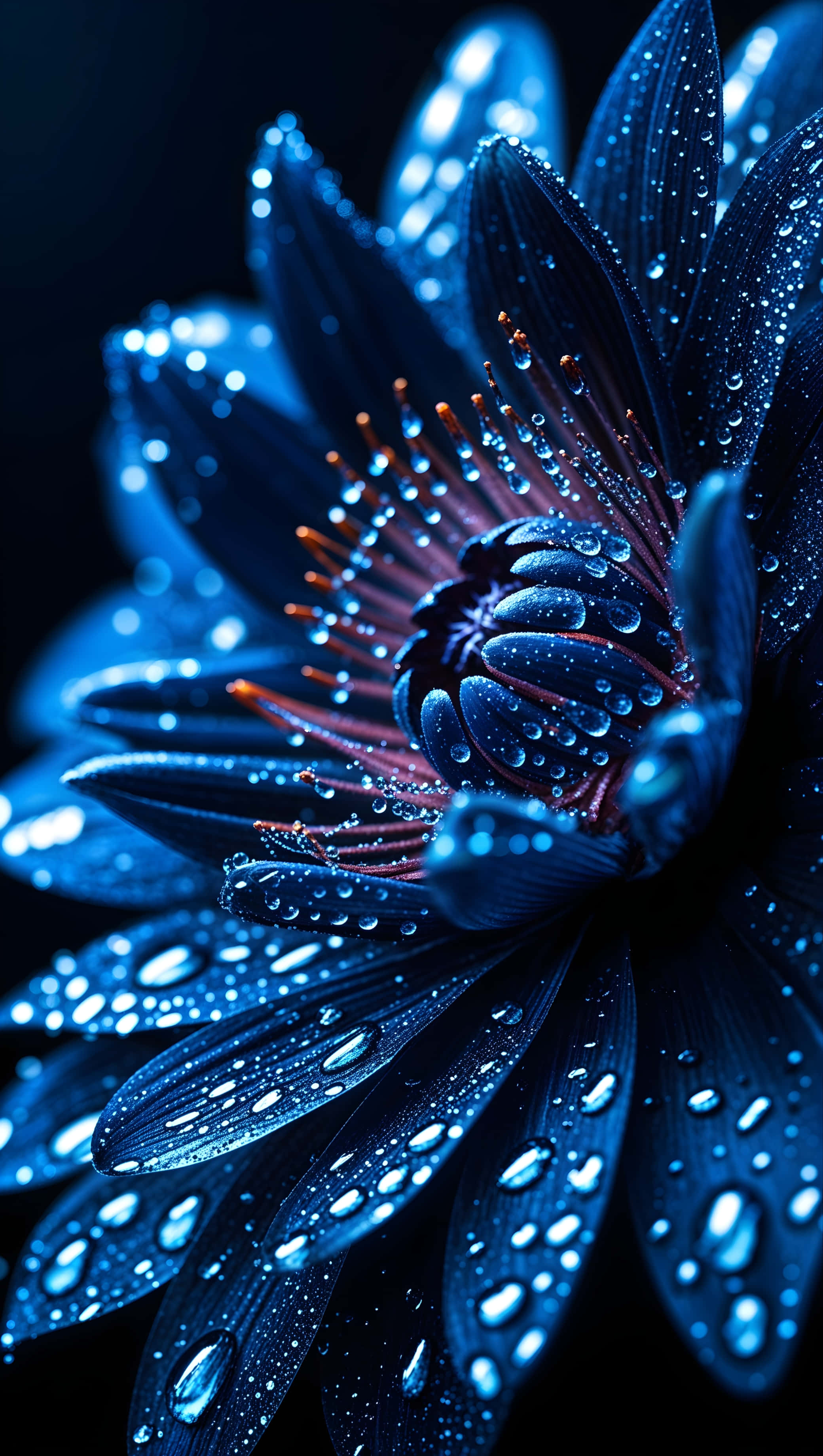 Macro de Flor Azul Profundo Fondos de pantalla